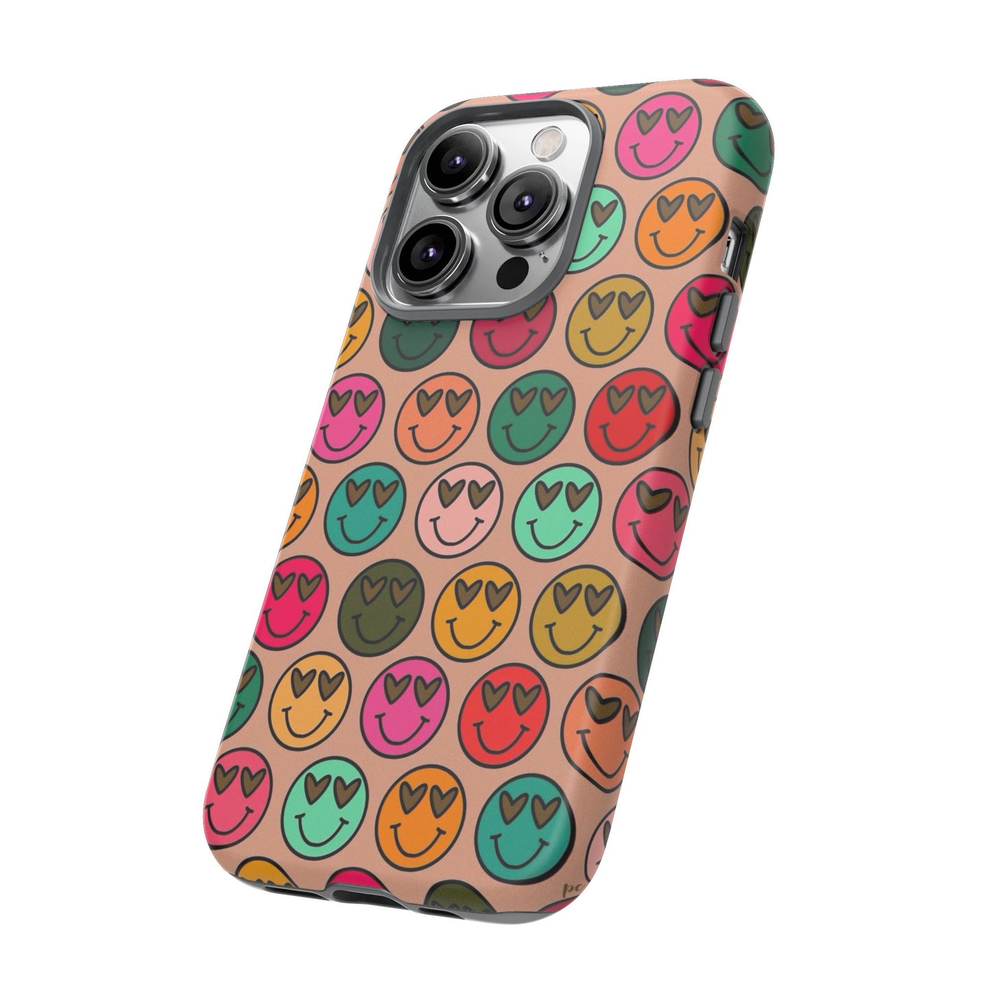 Colorful Smiley Phone Case | Tough Cases, Cute Phone Cover, Happy Vibes, Gift for Friends, Fun Phone Accessory