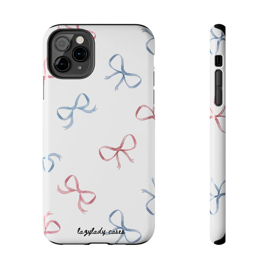 Chic Bow Pattern Tough Phone Case | Stylish Protection for Your Device