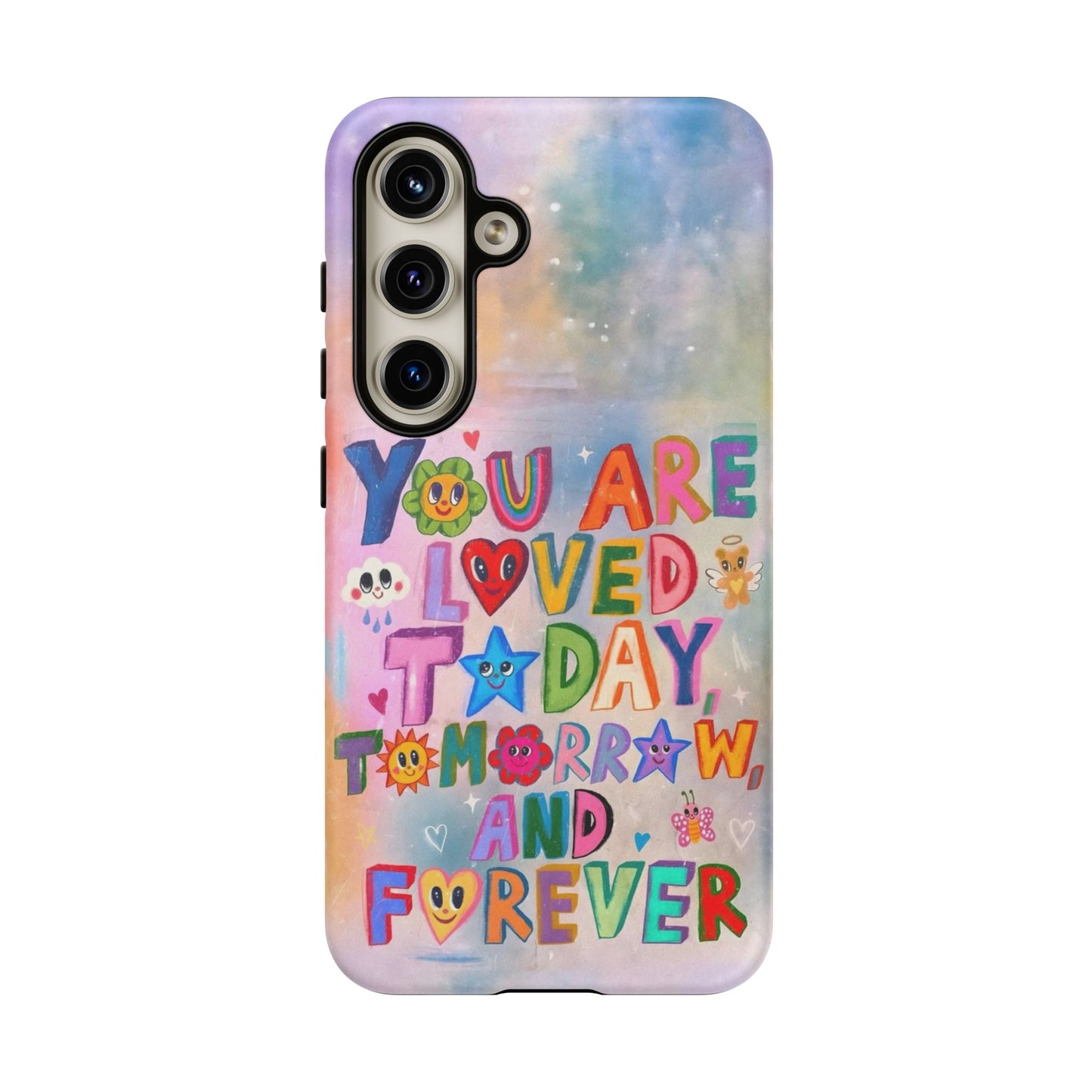 Colorful Phone Case with Positive Affirmations, Inspirational Phone Shell, Cute Gift for Teens, Motivational Tech Accessory, I Love You Case