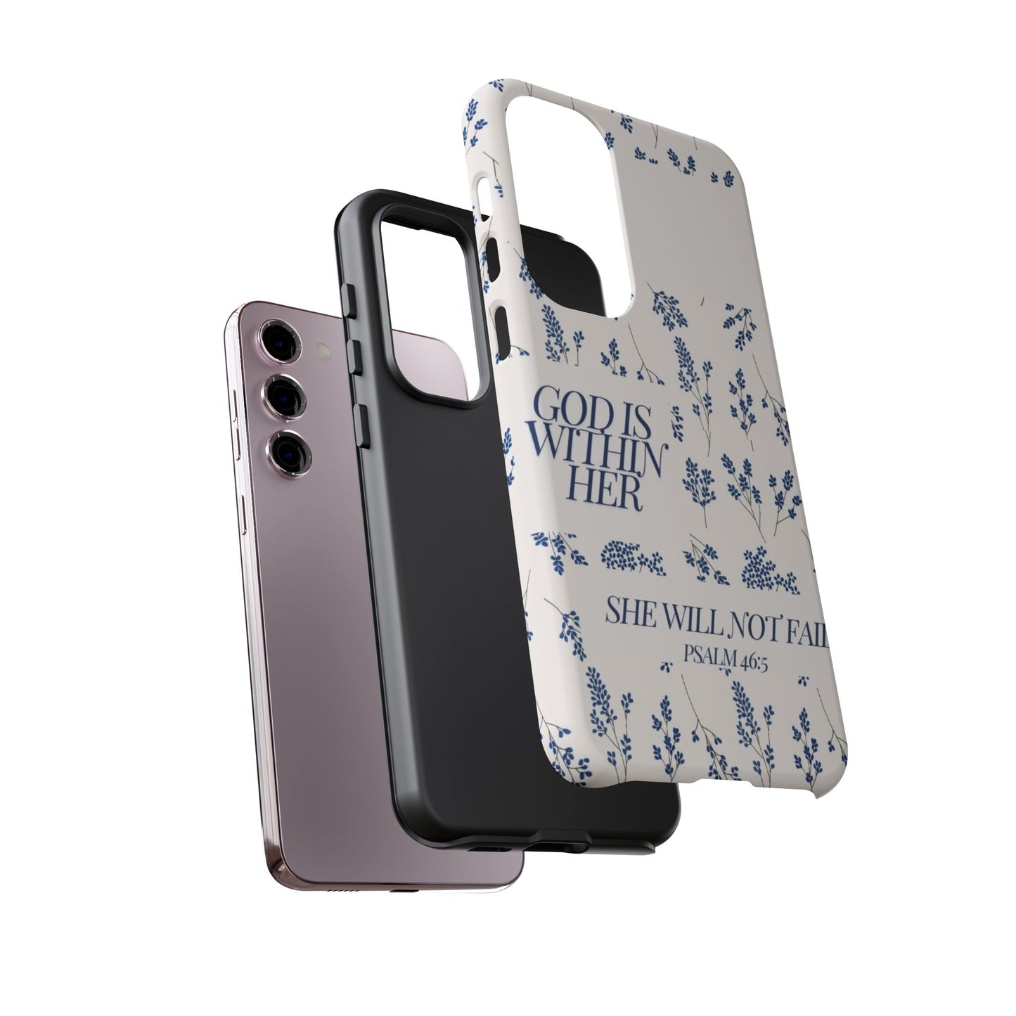 Within Her Cases - Floral Phone Case with Inspirational Quote, Motivational Gifts for Her, Bible Verse Design, Durable Case for iPhone, [...]