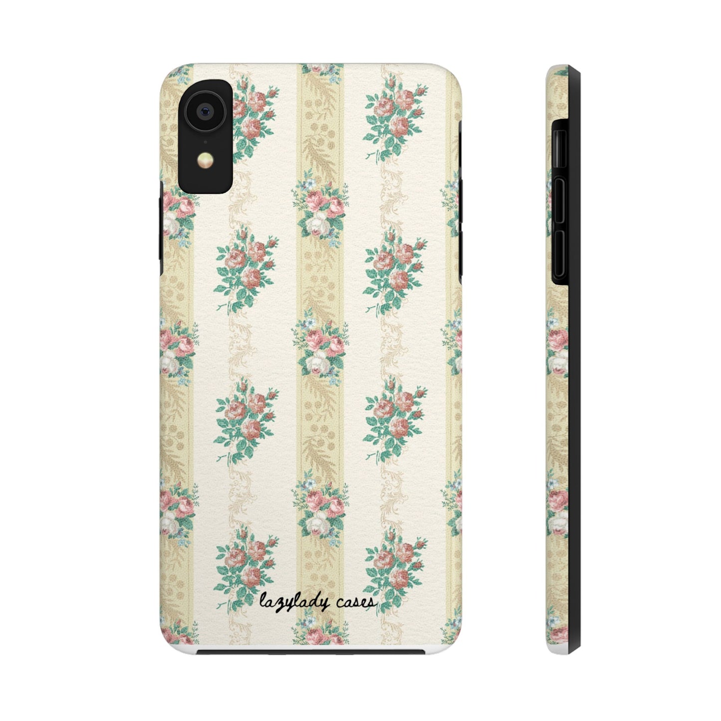 Elegant Floral Tough Phone Case - Vintage Inspired Design