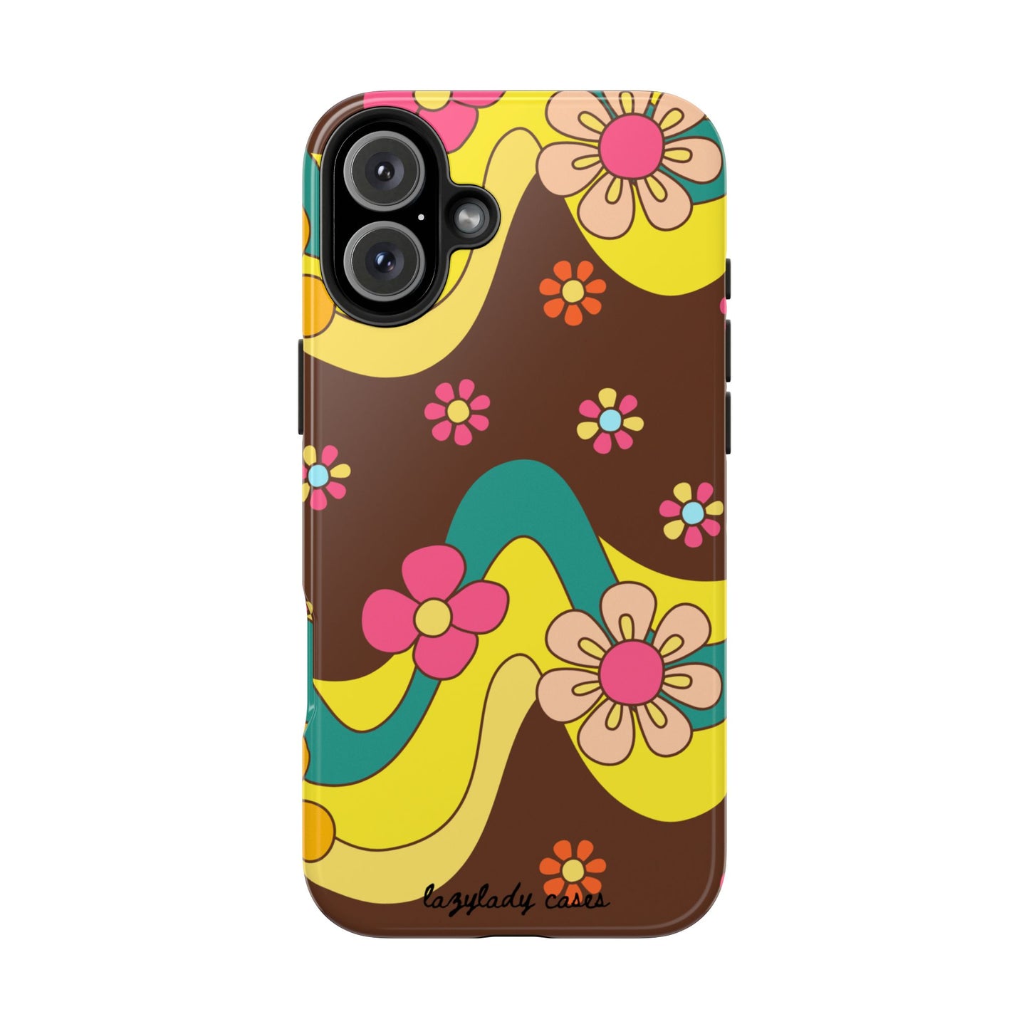 Retro Floral Tough Phone Case – Stylish and Durable Design
