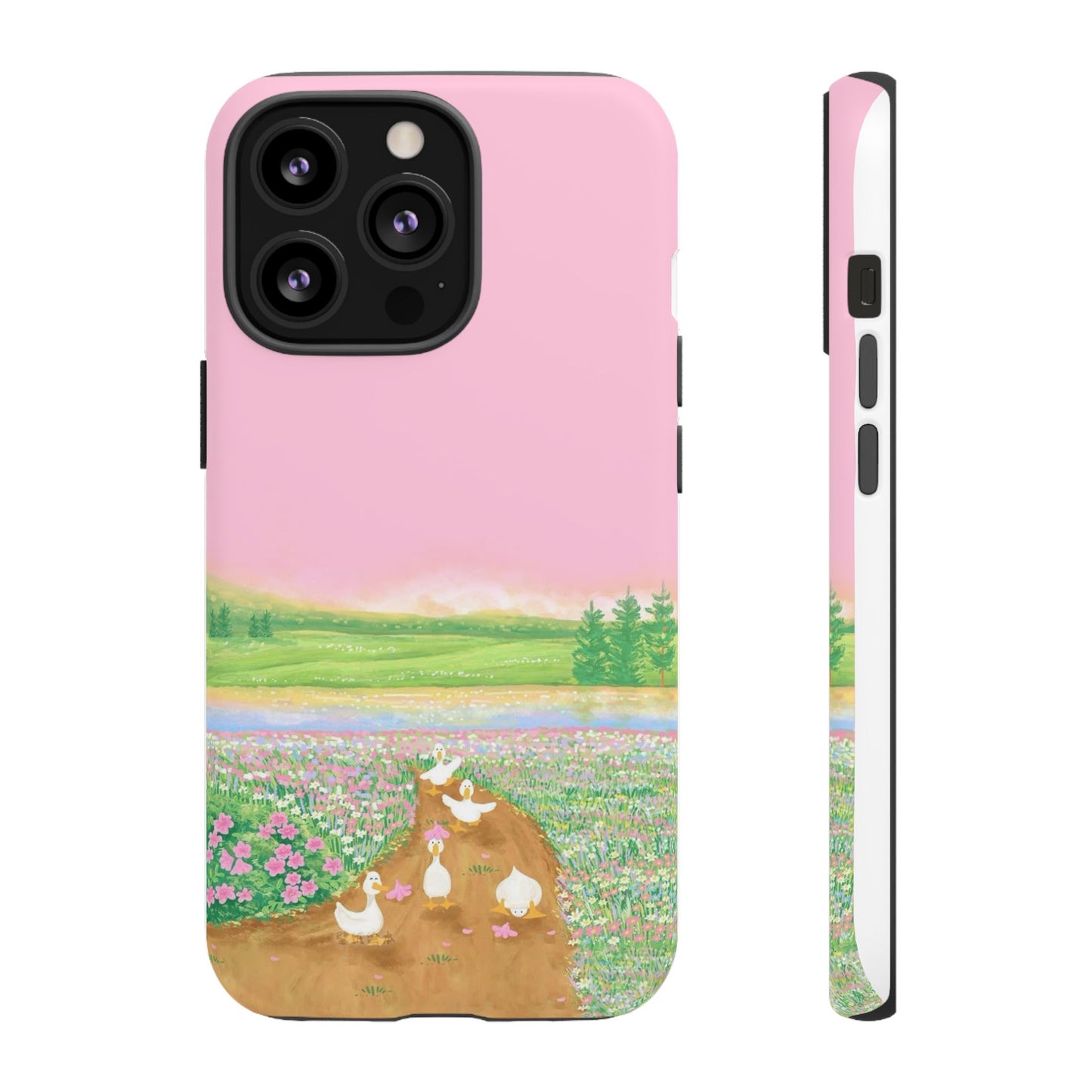 Pastel Floral Phone Case, Tough Cases for Nature Lovers, Cute Phone Accessories, Spring Gifts, Unique Mobile Covers