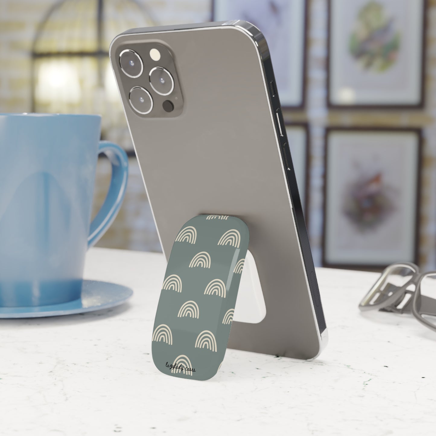 Rainbow Phone Grip - Stylish Click-On Stand for Everyday Use