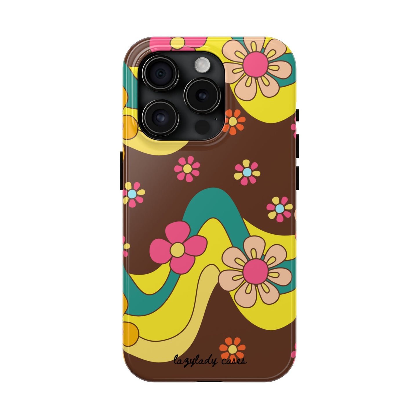 Retro Floral Tough Phone Case – Stylish and Durable Design
