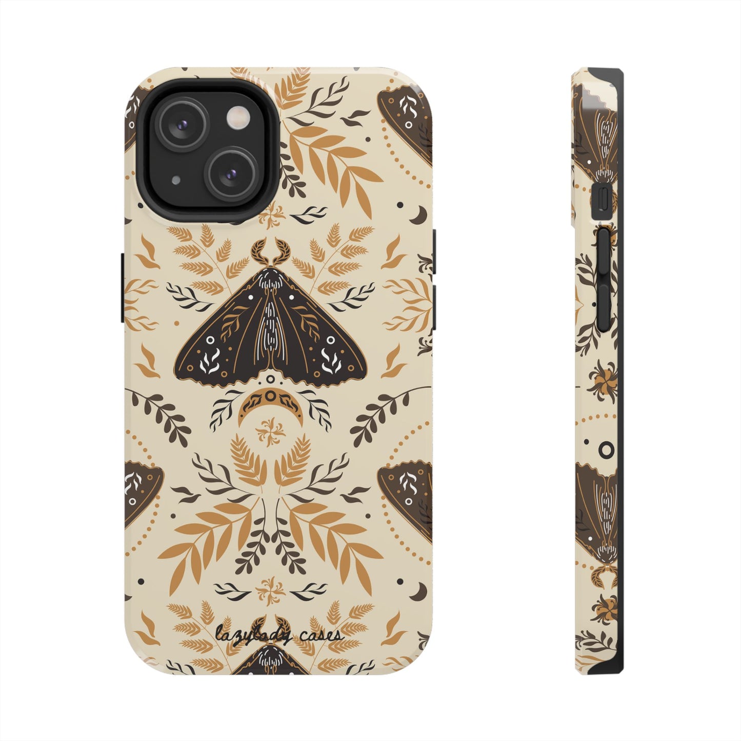 Nature-Inspired Tough Phone Cases with Moth Design