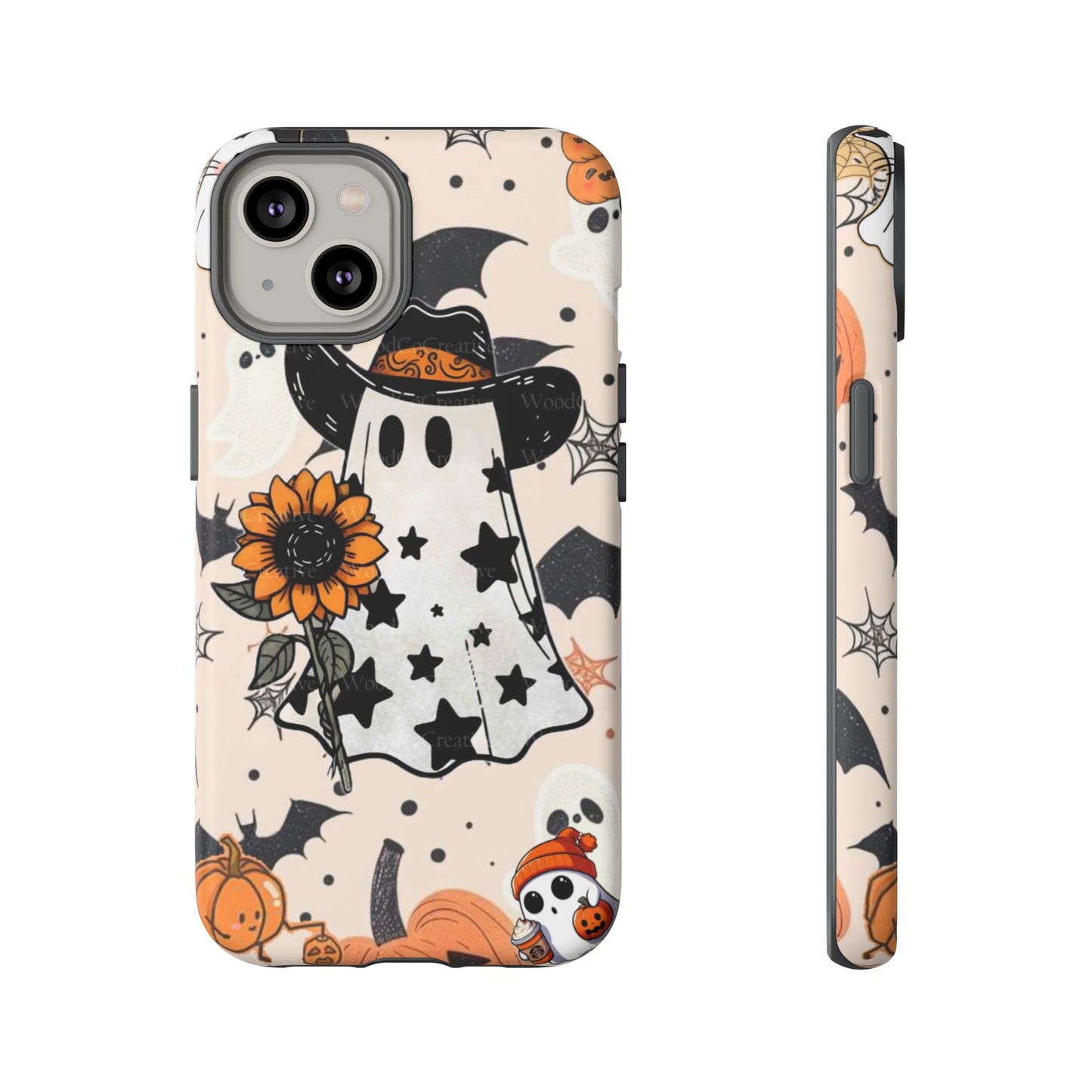Cute Ghost Phone Case, Halloween Decor, Spooky Gift, Fall Accessories, Pumpkin Lover's Gift, Autumn Vibes, Trick or Treat