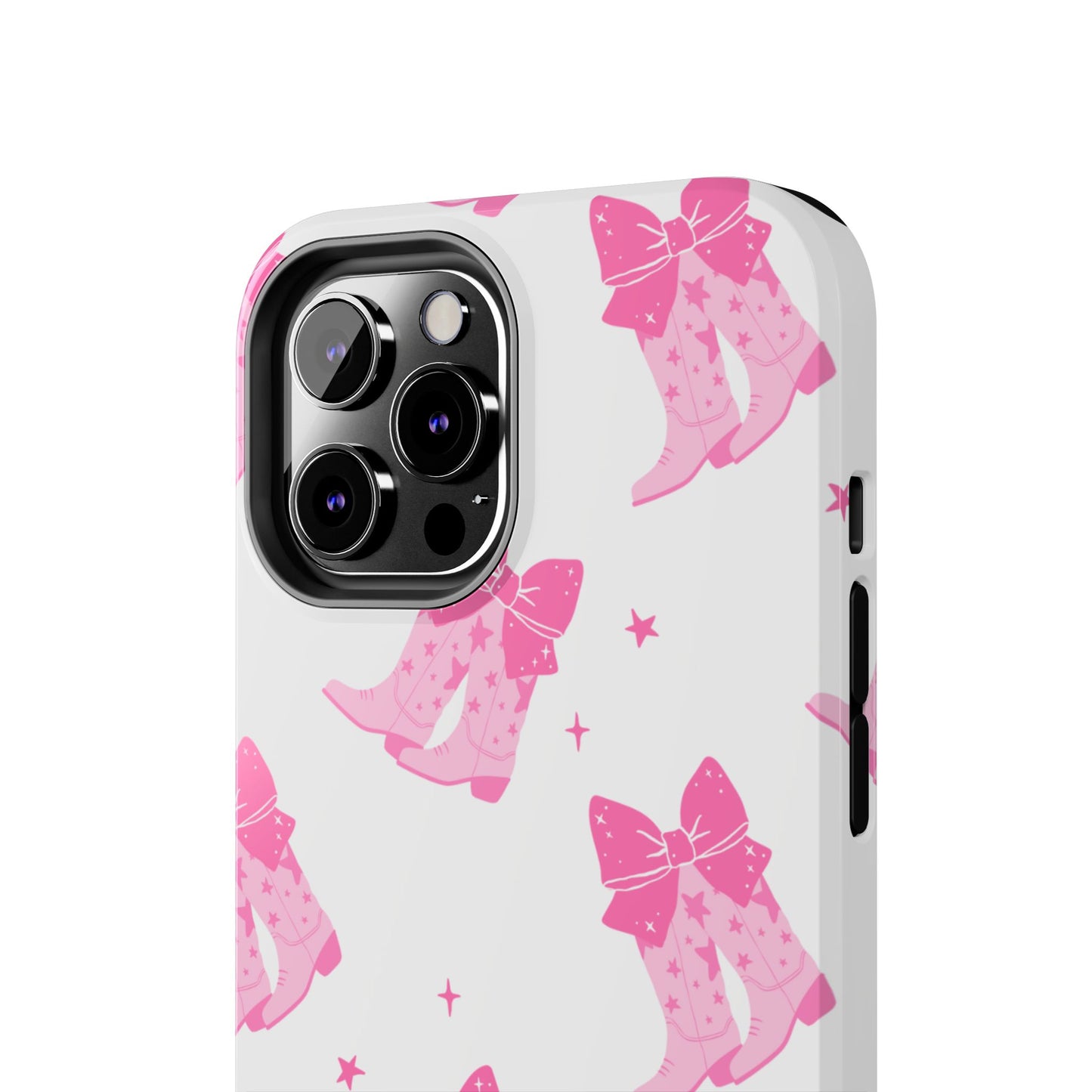 Pink Cowgirl Tough Phone Case - Trendy Protection with Bow Design