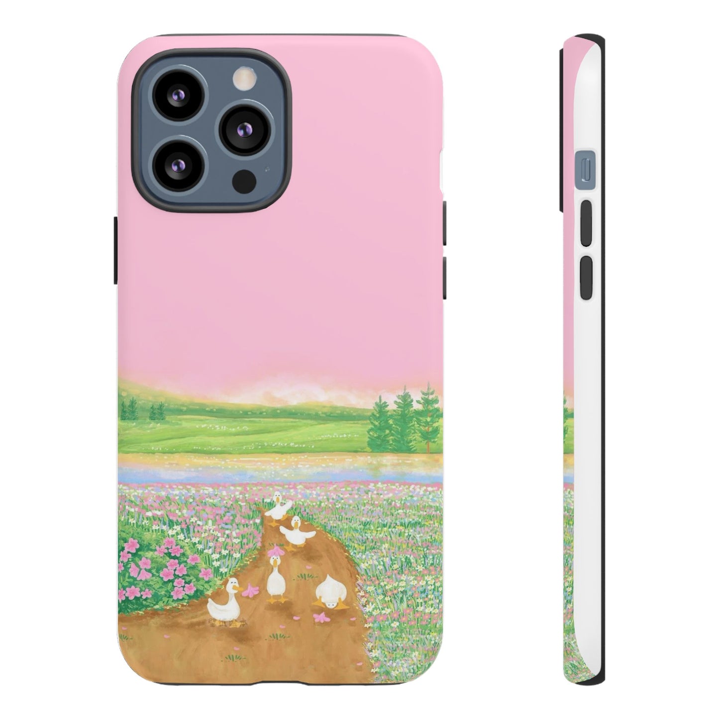 Pastel Floral Phone Case, Tough Cases for Nature Lovers, Cute Phone Accessories, Spring Gifts, Unique Mobile Covers