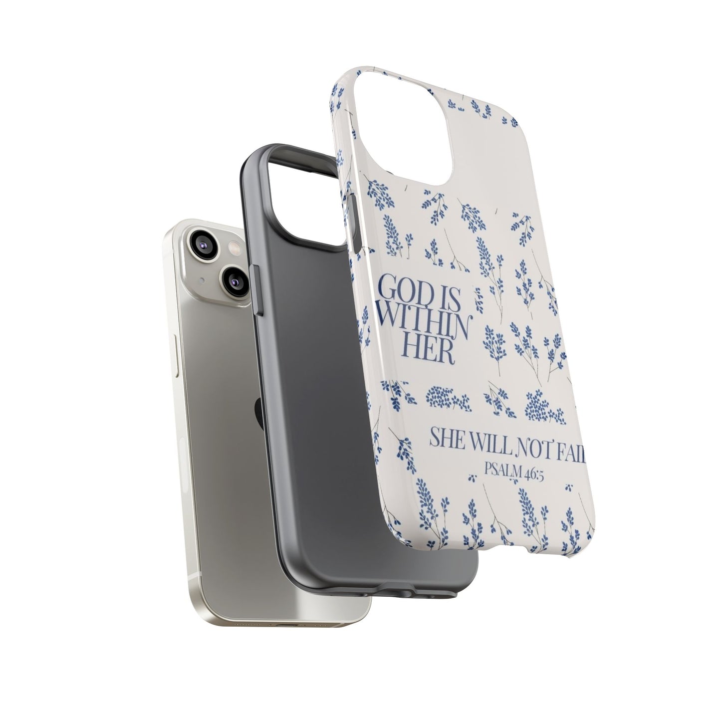 Within Her Cases - Floral Phone Case with Inspirational Quote, Motivational Gifts for Her, Bible Verse Design, Durable Case for iPhone, [...]