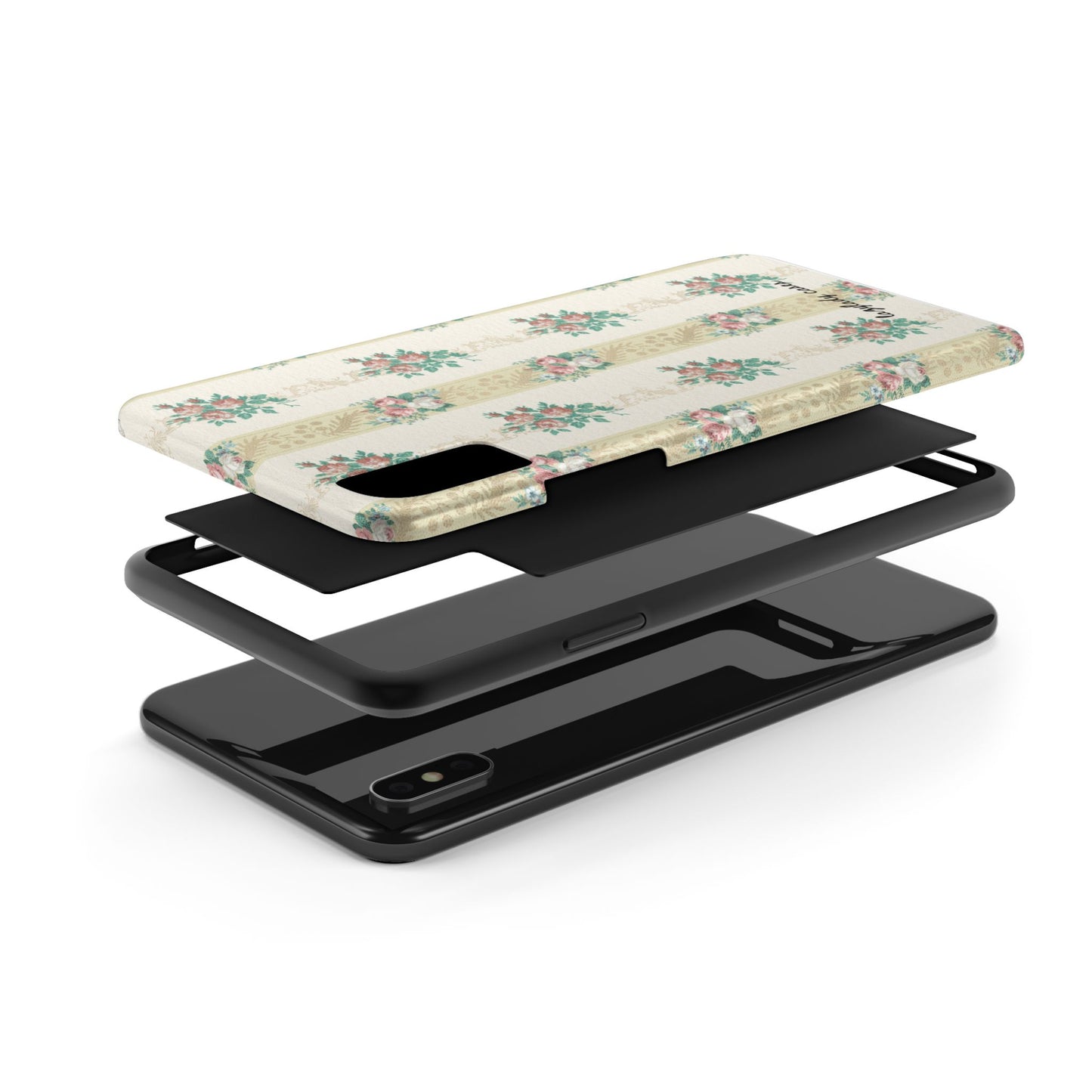 Elegant Floral Tough Phone Case - Vintage Inspired Design