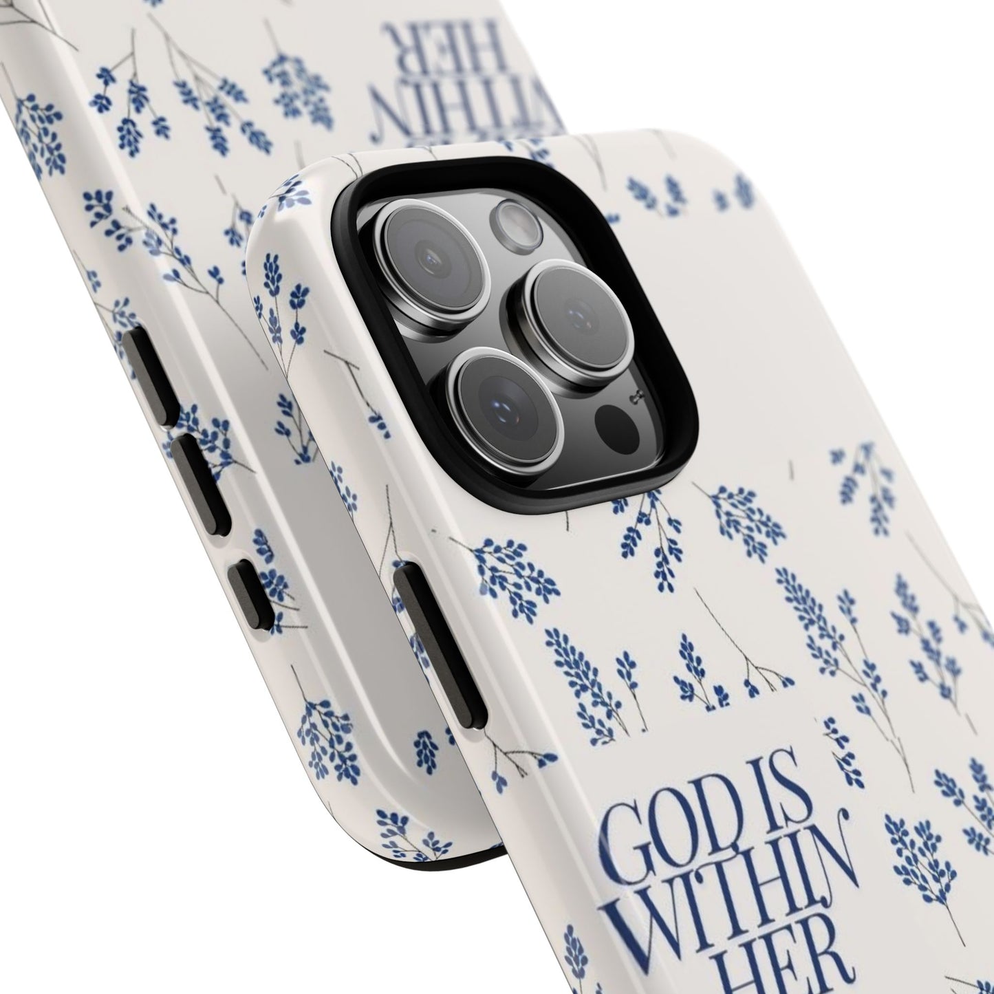 Within Her Cases - Floral Phone Case with Inspirational Quote, Motivational Gifts for Her, Bible Verse Design, Durable Case for iPhone, [...]