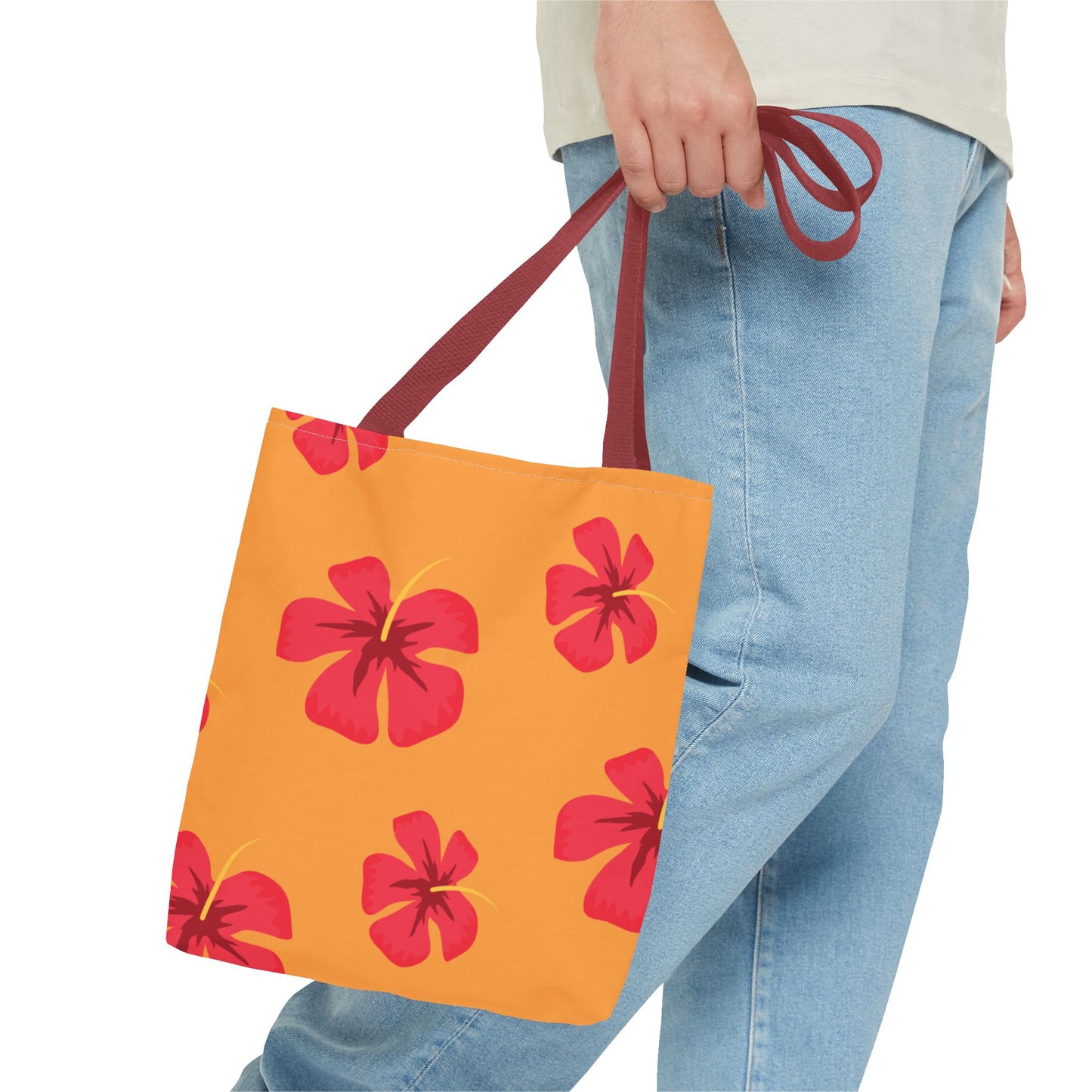 Tote Bag with Vibrant Floral Design - Perfect for Spring and Summer