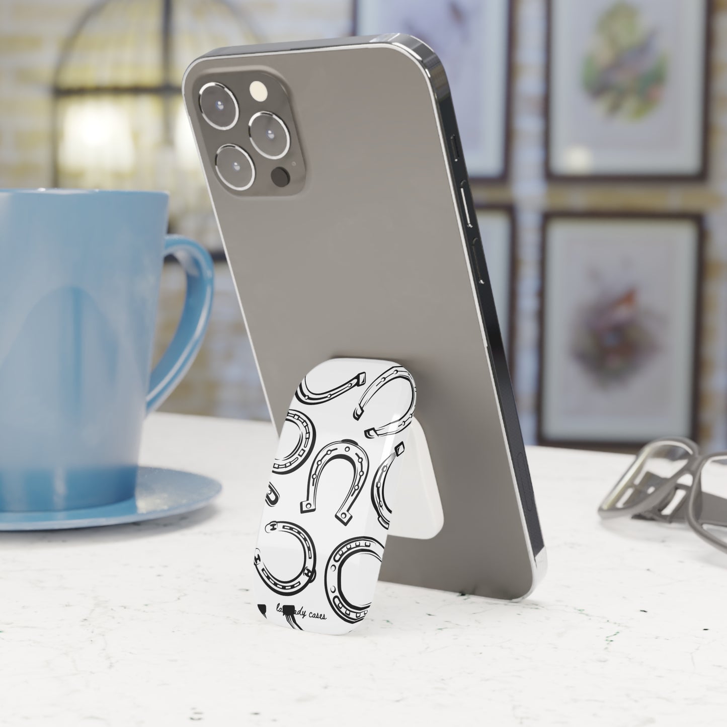 Horseshoe Phone Grip | Click-On Holder | Cute & Stylish