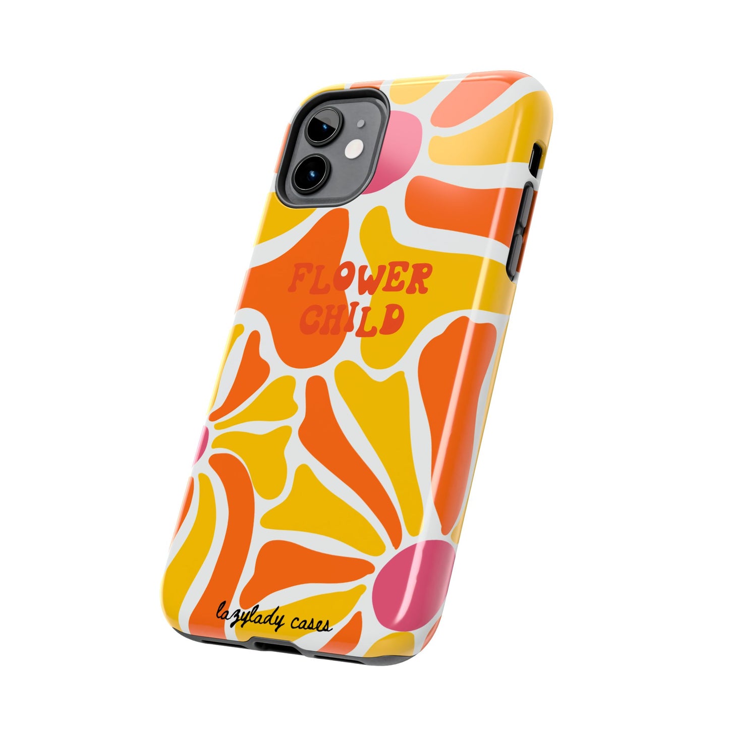 Flower Child Tough Phone Case – Vibrant Retro Design for Creative Souls
