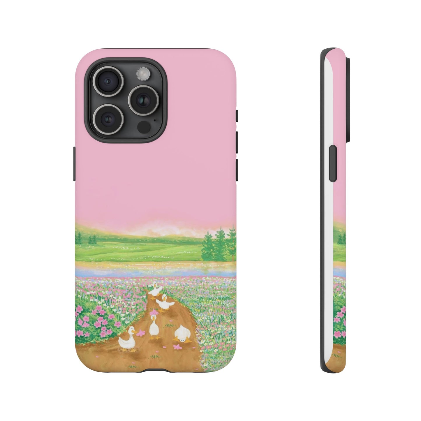 Pastel Floral Phone Case, Tough Cases for Nature Lovers, Cute Phone Accessories, Spring Gifts, Unique Mobile Covers