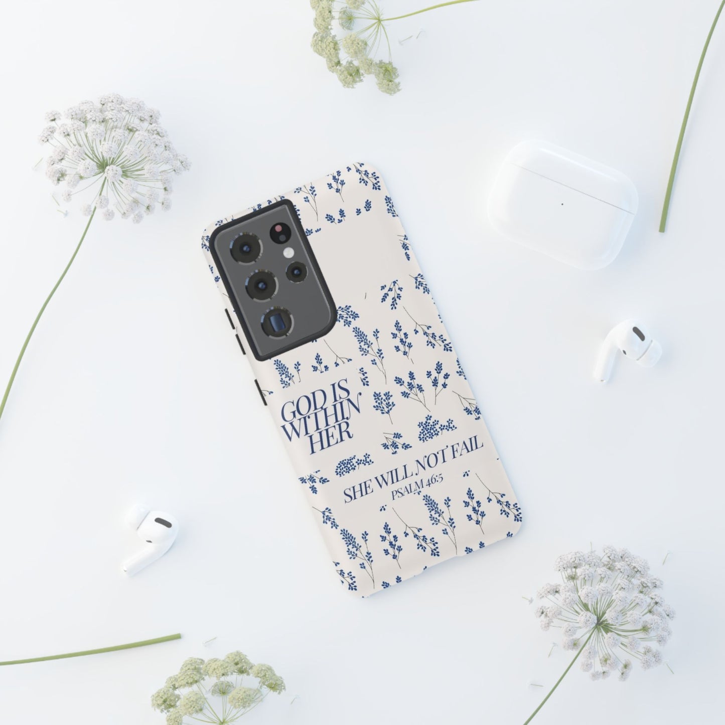 Within Her Cases - Floral Phone Case with Inspirational Quote, Motivational Gifts for Her, Bible Verse Design, Durable Case for iPhone, [...]
