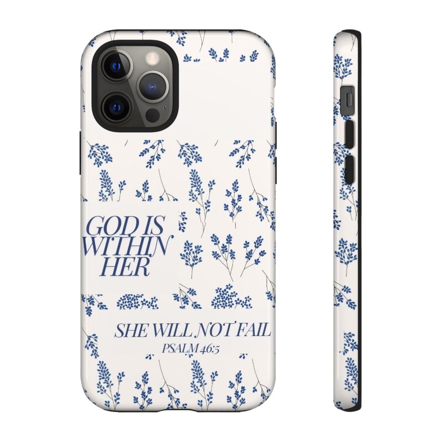 Within Her Cases - Floral Phone Case with Inspirational Quote, Motivational Gifts for Her, Bible Verse Design, Durable Case for iPhone, [...]