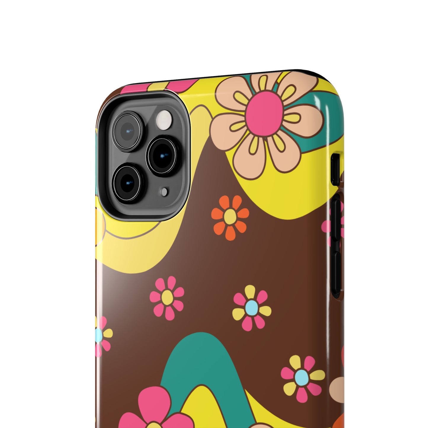 Retro Floral Tough Phone Case – Stylish and Durable Design