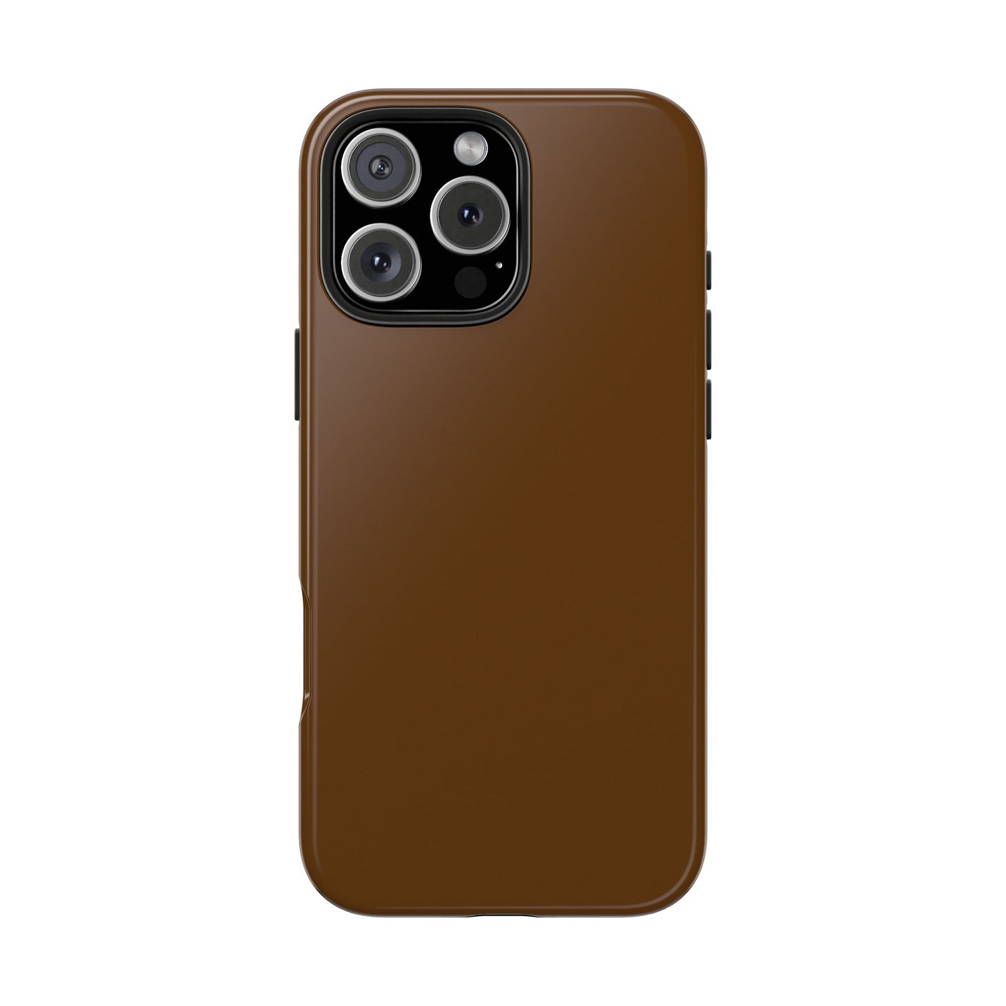 Brown Tough Phone Case — Rugged Shockproof iPhone Cover