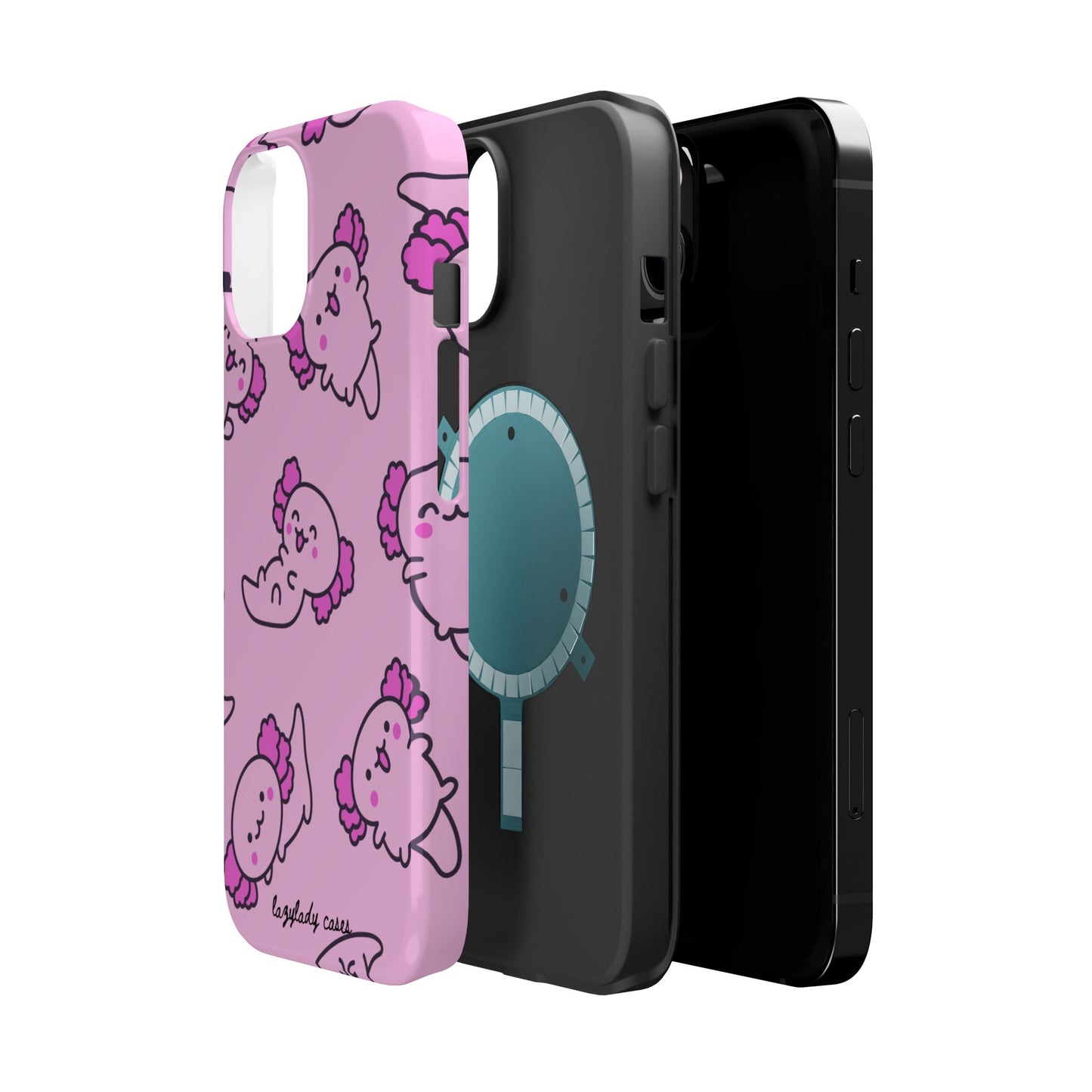 Cute Axolotl Magnetic Tough Case – Kawaii Phone Protection for Animal Lovers