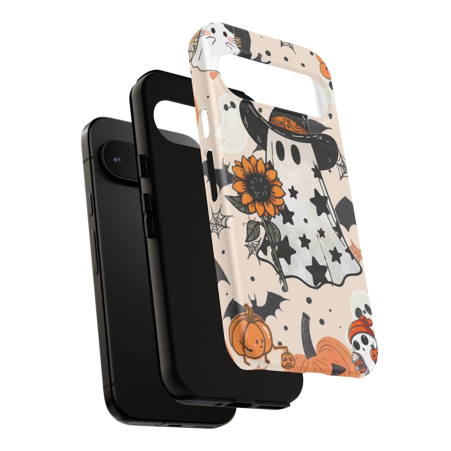 Cute Ghost Phone Case, Halloween Decor, Spooky Gift, Fall Accessories, Pumpkin Lover's Gift, Autumn Vibes, Trick or Treat