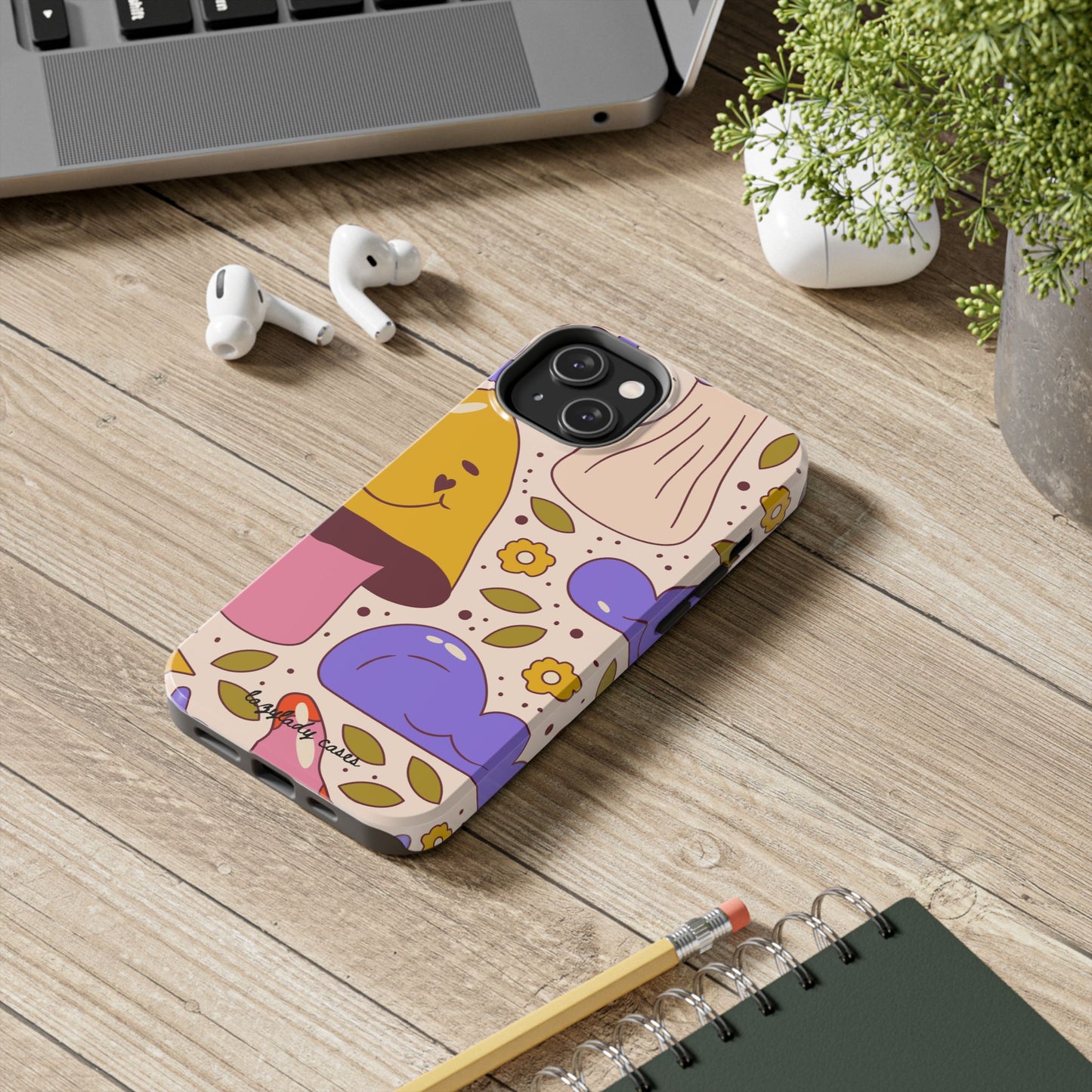 Whimsical Mushroom Phone Case - Tough & Fun Design for Nature Lovers