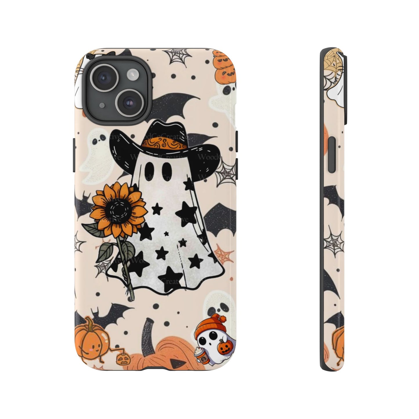 Cute Ghost Phone Case, Halloween Decor, Spooky Gift, Fall Accessories, Pumpkin Lover's Gift, Autumn Vibes, Trick or Treat