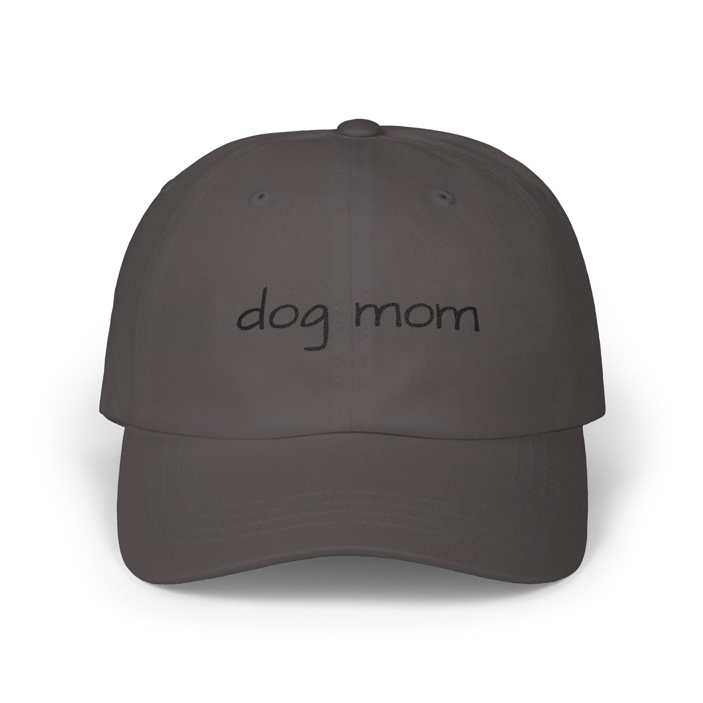 Dog Mom Cap — Embroidered White Baseball Hat for Pet Lovers