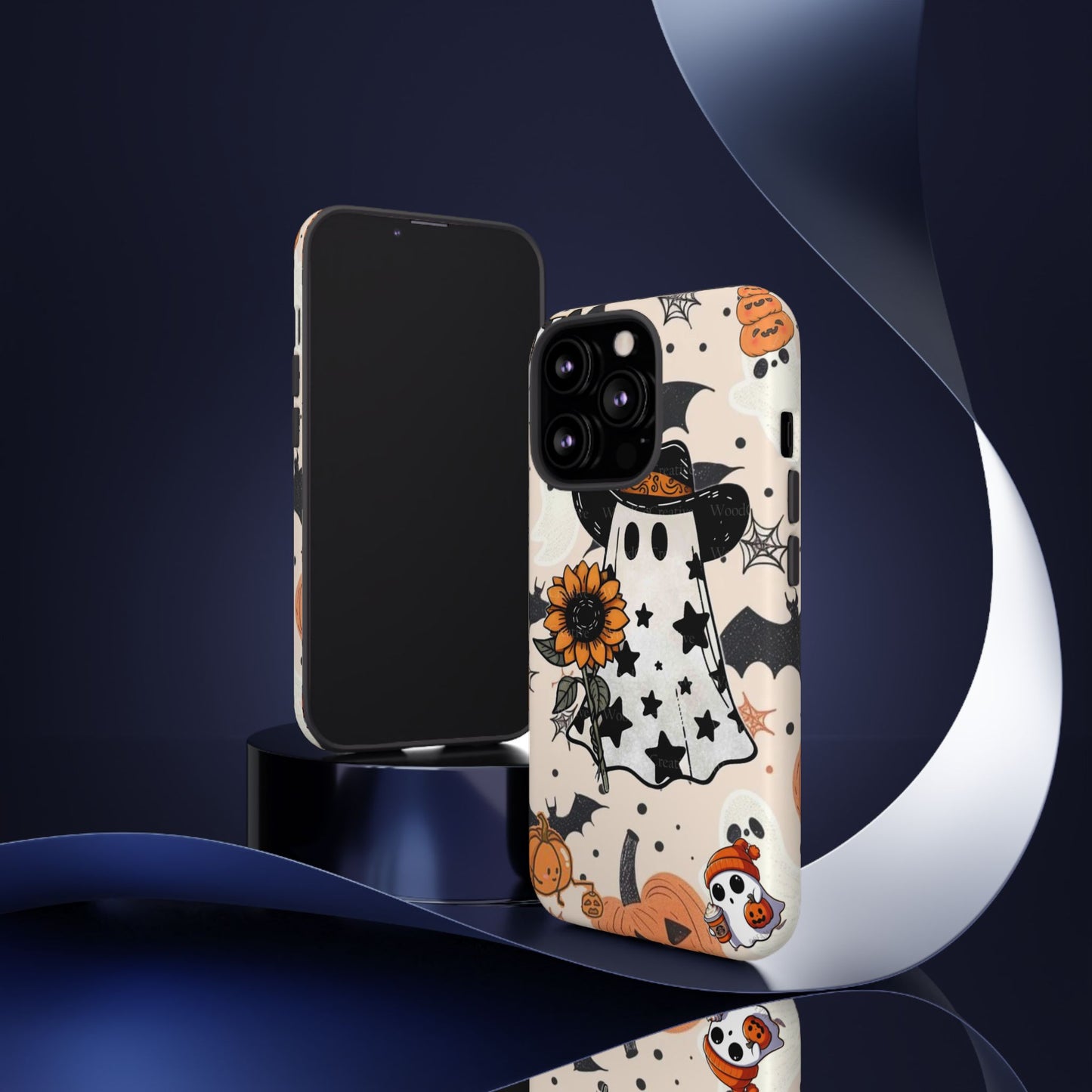 Cute Ghost Phone Case, Halloween Decor, Spooky Gift, Fall Accessories, Pumpkin Lover's Gift, Autumn Vibes, Trick or Treat