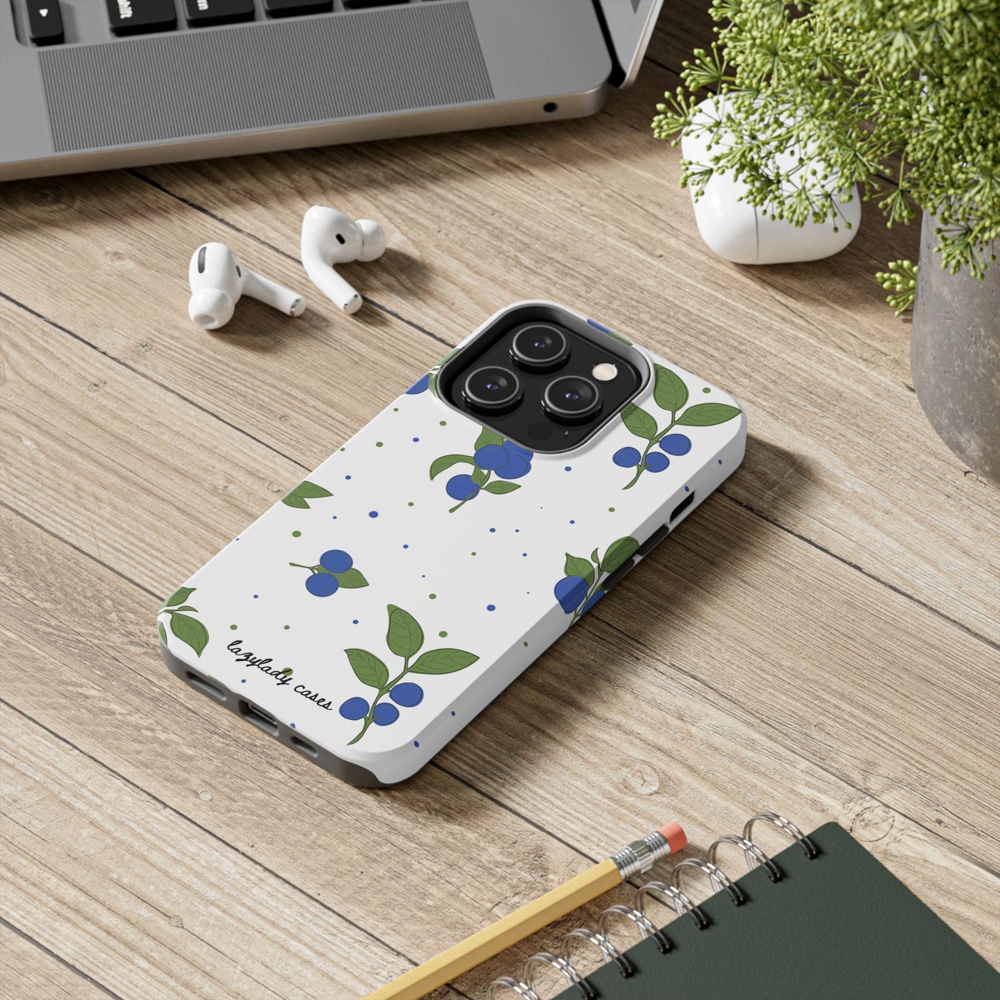 Blueberry Tough Phone Case - Durable Berry Design for Everyday Protection
