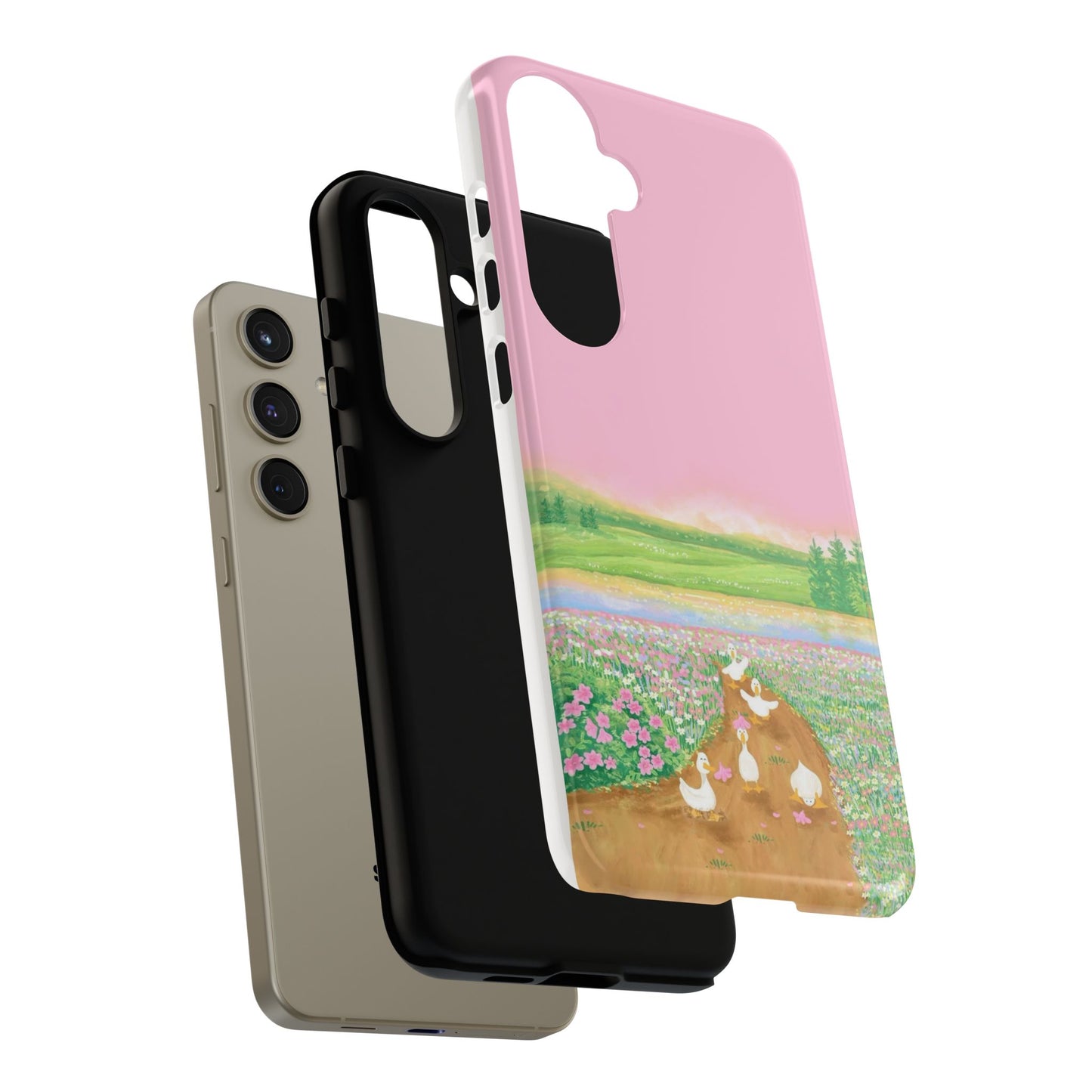 Pastel Floral Phone Case, Tough Cases for Nature Lovers, Cute Phone Accessories, Spring Gifts, Unique Mobile Covers