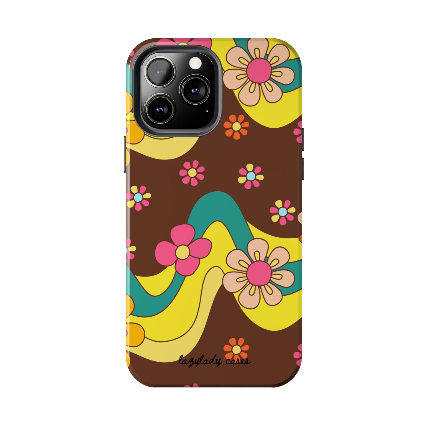 Retro Floral Tough Phone Case – Stylish and Durable Design