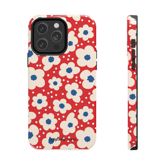 Blossom Floral Tough Phone Case - Durable Protection with Vintage Charm
