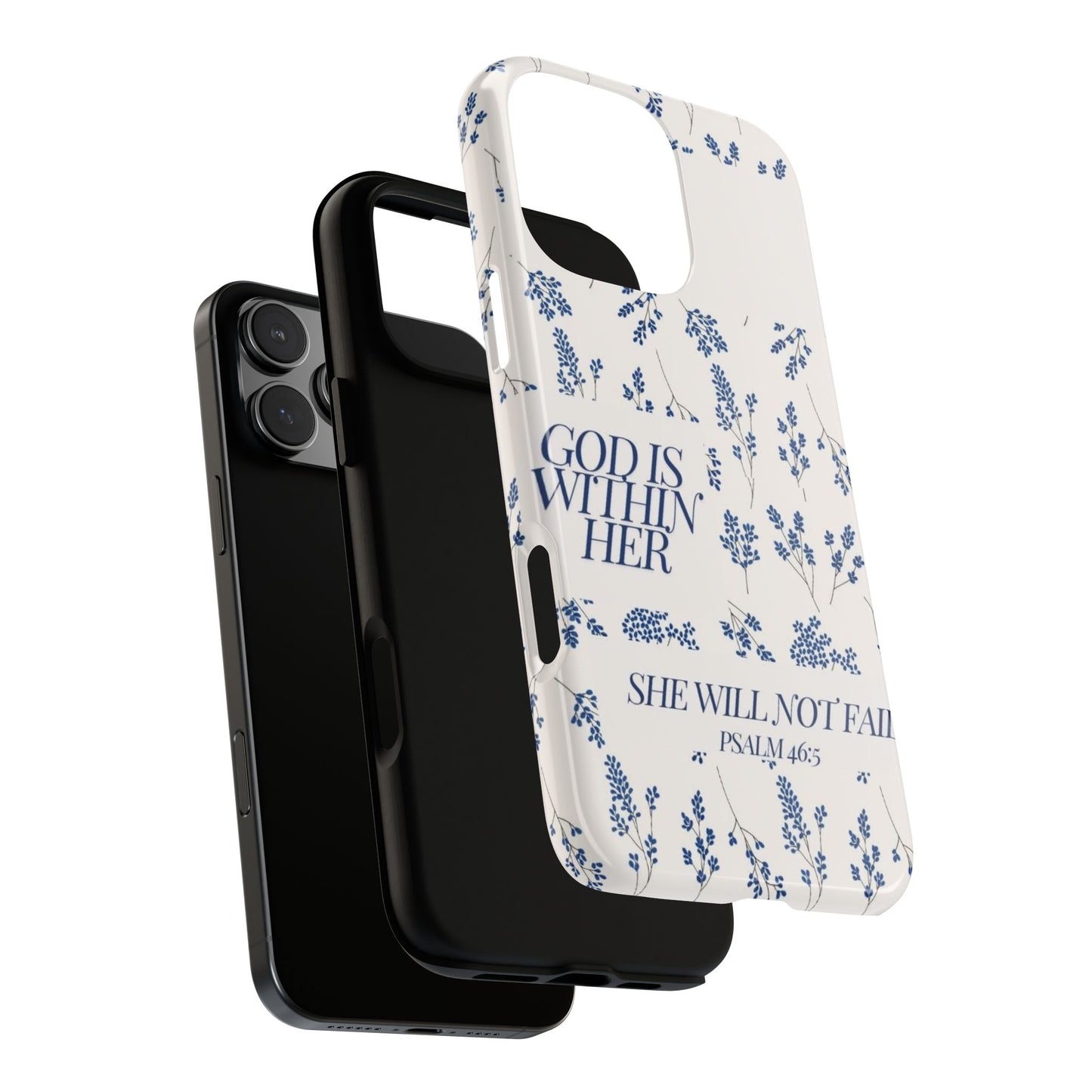 Within Her Cases - Floral Phone Case with Inspirational Quote, Motivational Gifts for Her, Bible Verse Design, Durable Case for iPhone, [...]