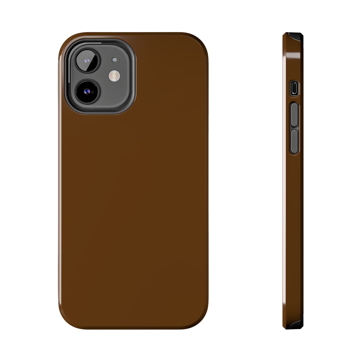Brown Tough Phone Case — Rugged Shockproof iPhone Cover
