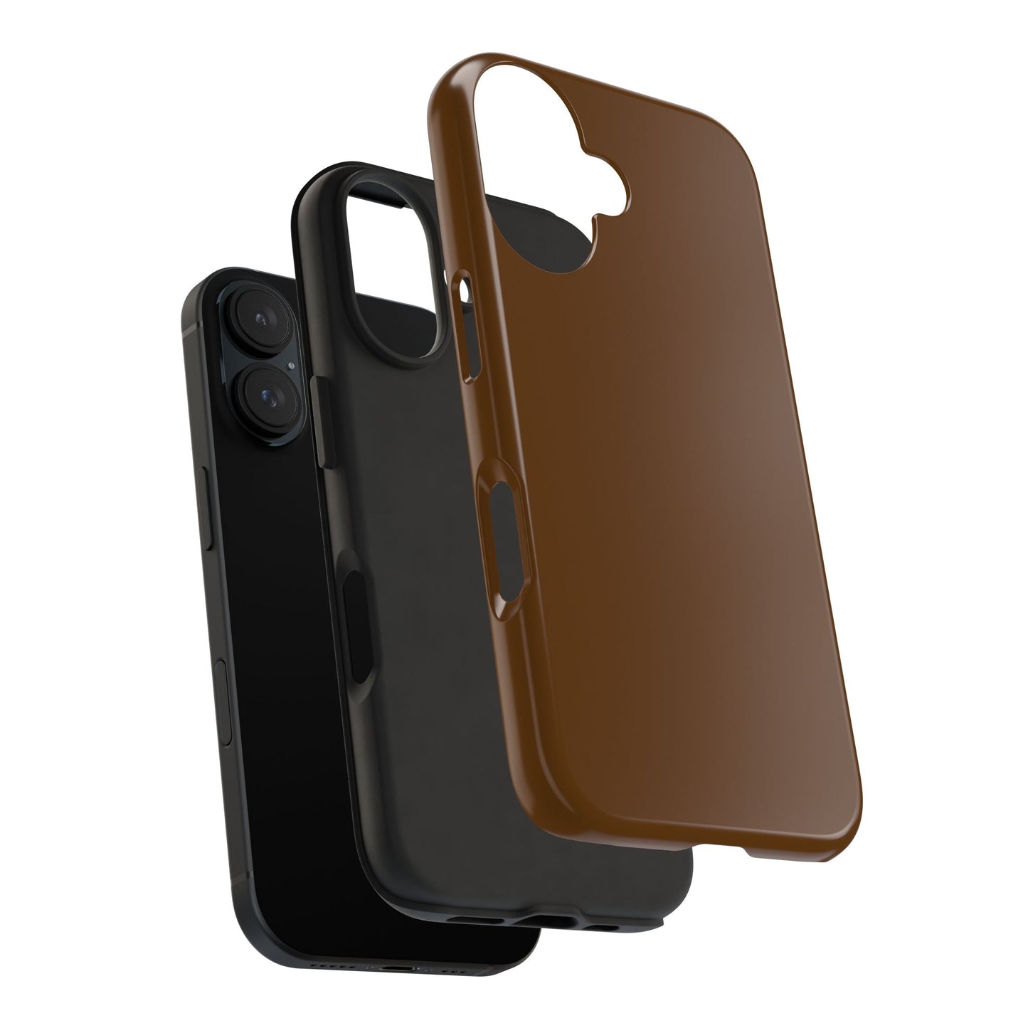 Brown Tough Phone Case — Rugged Shockproof iPhone Cover