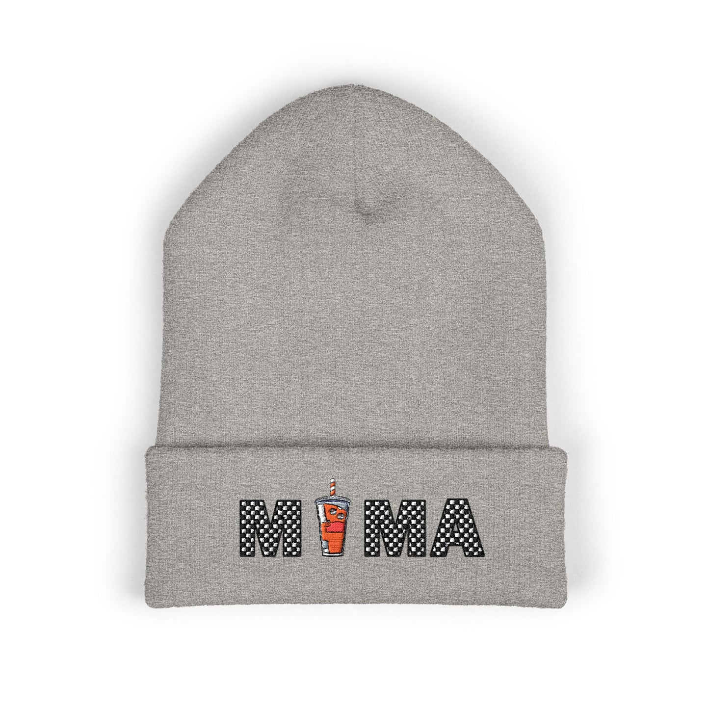 Mama Embroidered Cuffed Beanie – Floral & Candle Gift for Moms