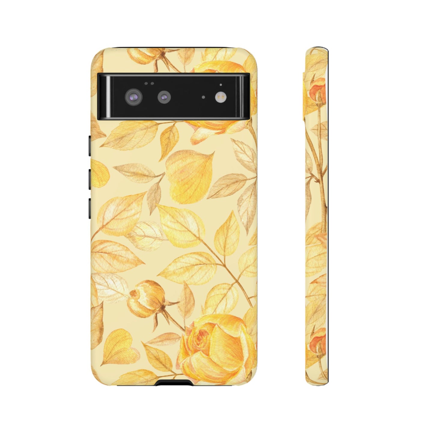 Yellow Dusk Tough Phone Case - Yellow Rose Design