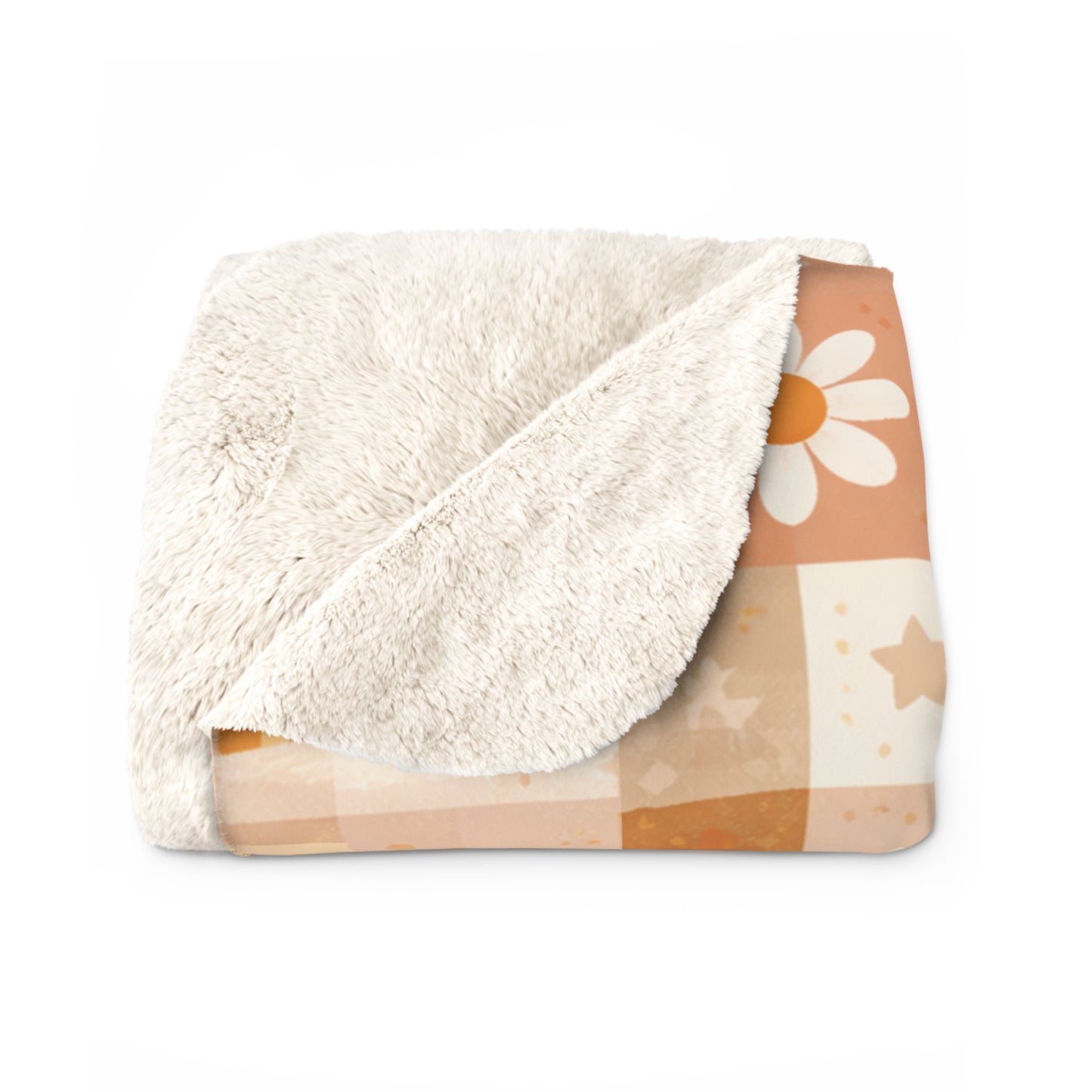 Retro Floral & Butterfly Sherpa Blanket