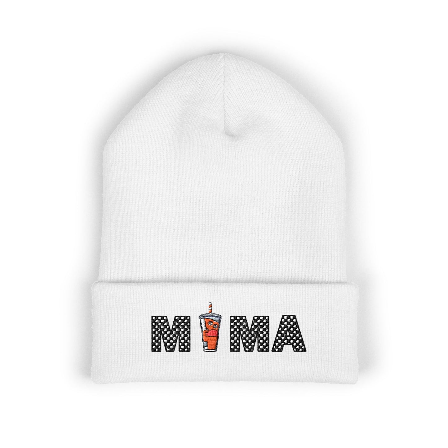 Mama Embroidered Cuffed Beanie – Floral & Candle Gift for Moms