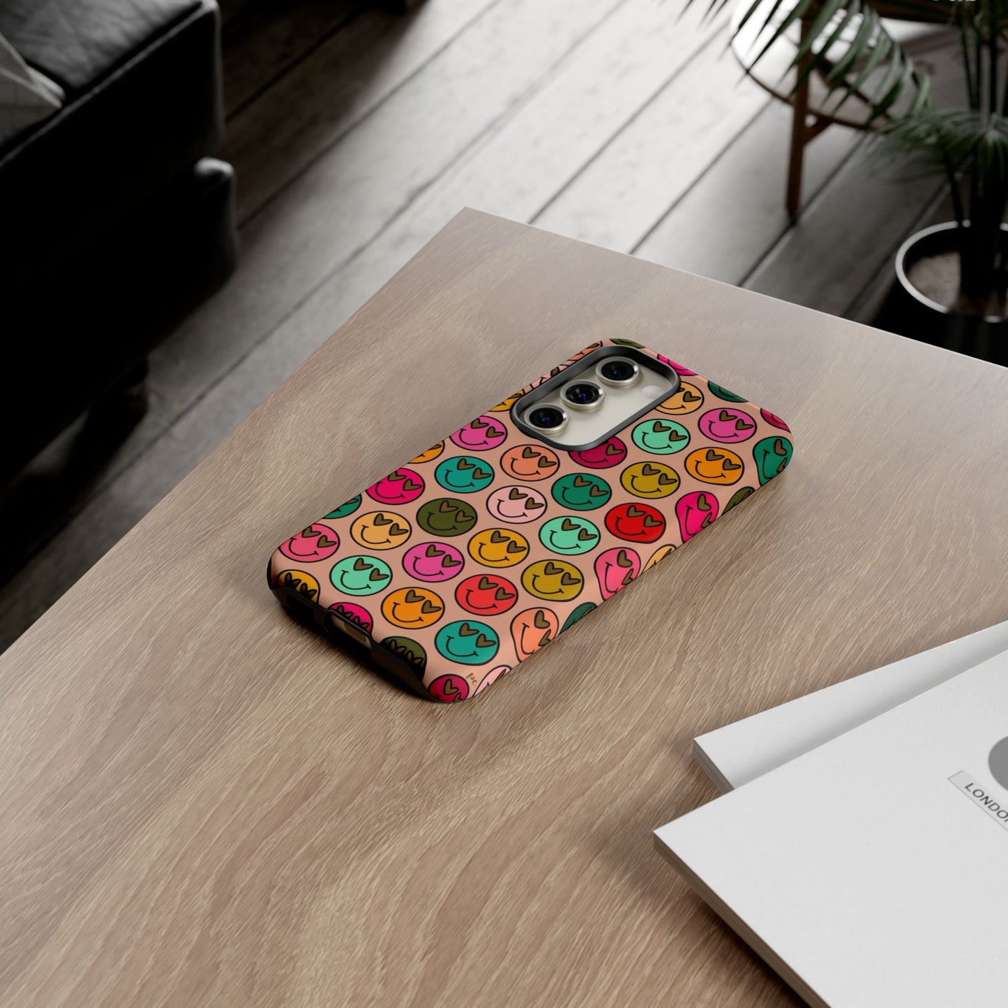 Colorful Smiley Phone Case | Tough Cases, Cute Phone Cover, Happy Vibes, Gift for Friends, Fun Phone Accessory