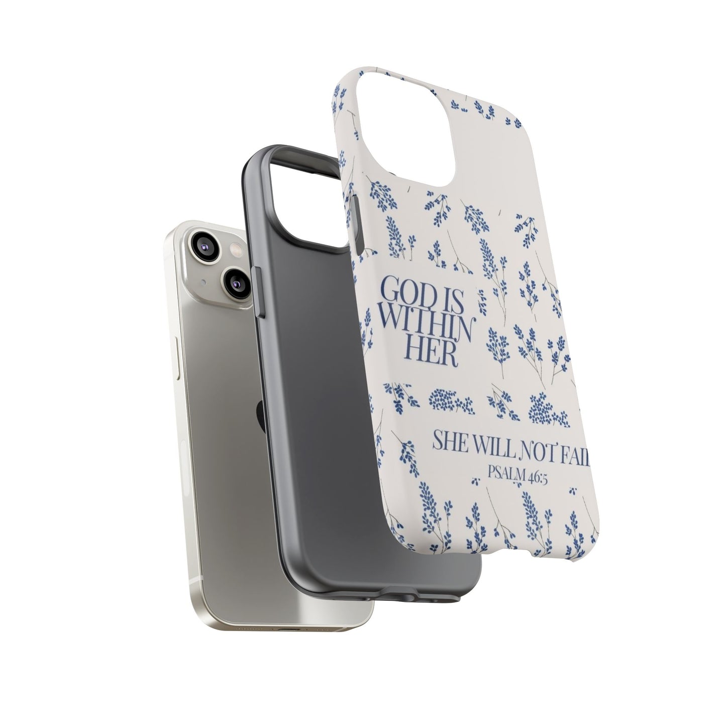 Within Her Cases - Floral Phone Case with Inspirational Quote, Motivational Gifts for Her, Bible Verse Design, Durable Case for iPhone, [...]