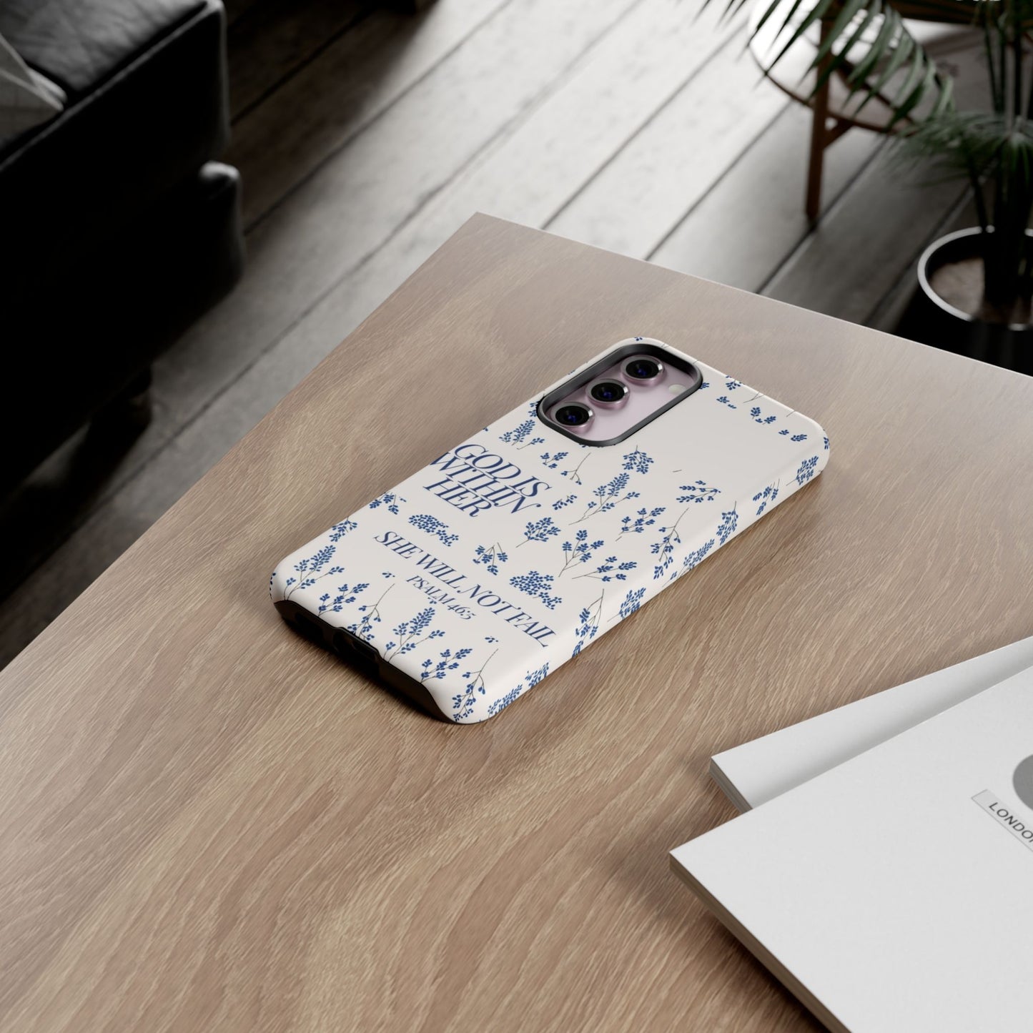 Within Her Cases - Floral Phone Case with Inspirational Quote, Motivational Gifts for Her, Bible Verse Design, Durable Case for iPhone, [...]