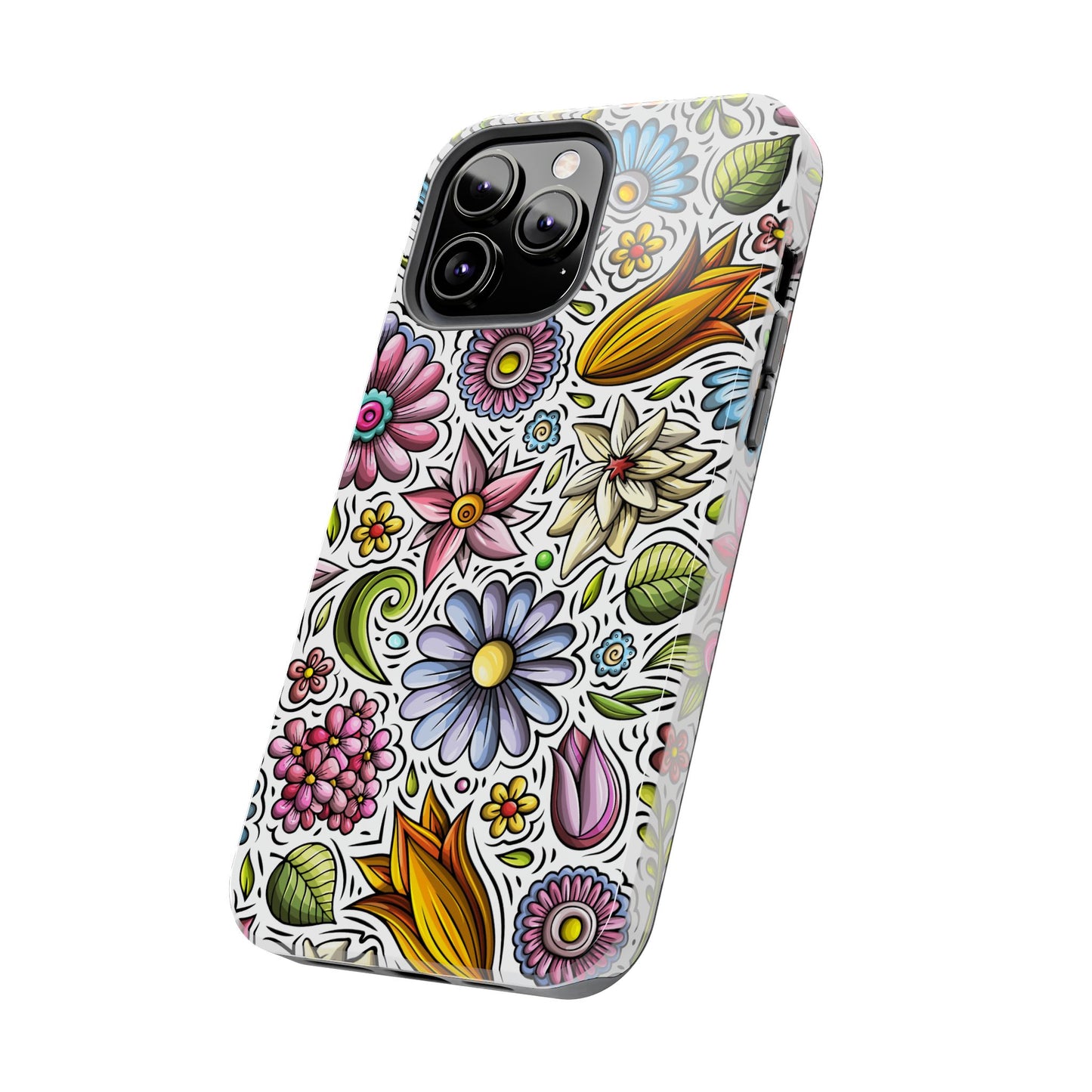 Floral Tough Phone Case | Cute Flower Design | Durable Protective Cover, Gift for Her, Phone Accessory, Floral Art Case