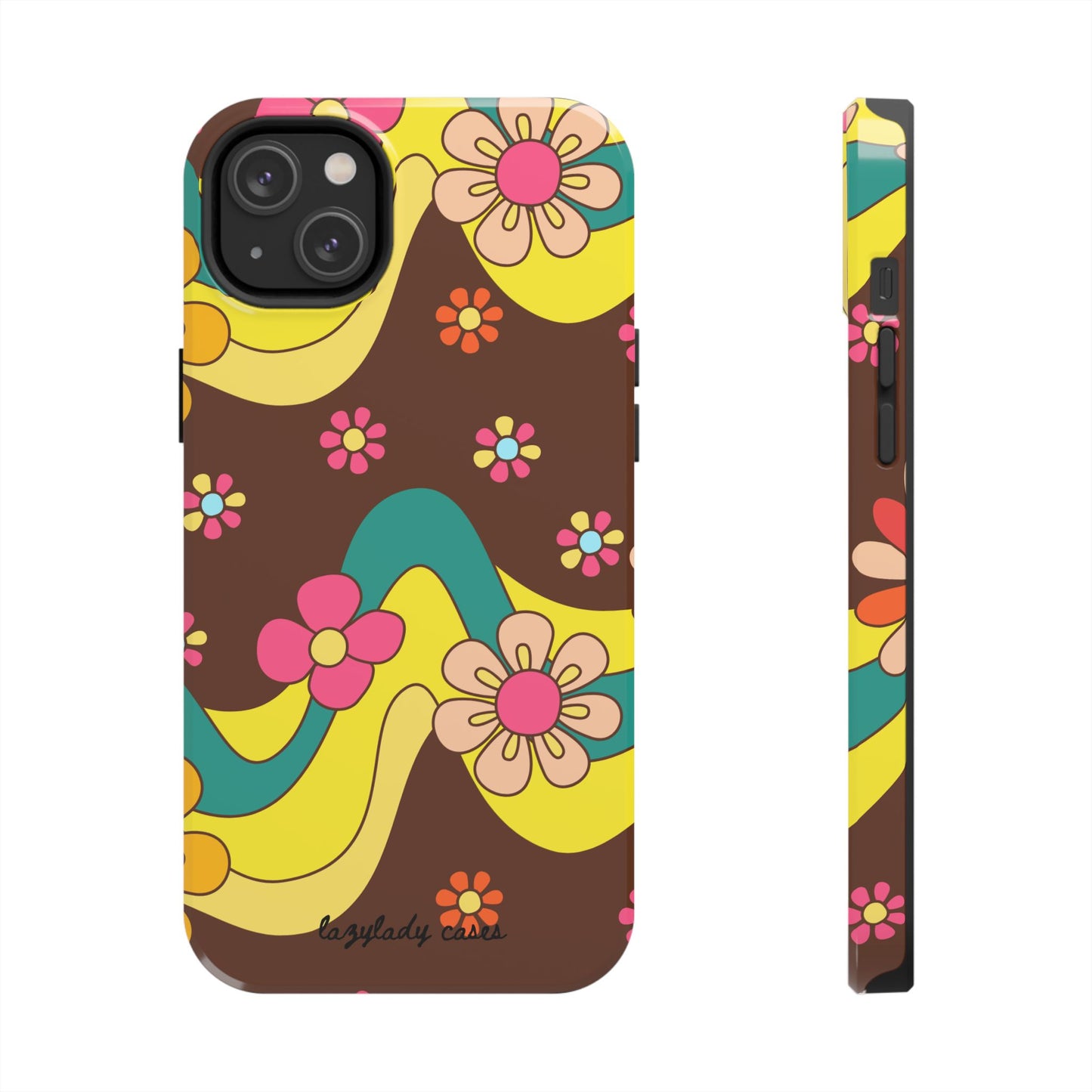 Retro Floral Tough Phone Case – Stylish and Durable Design