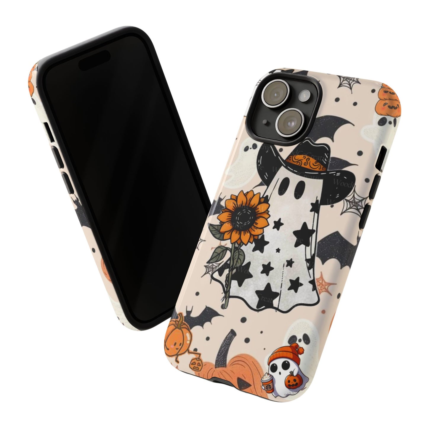 Cute Ghost Phone Case, Halloween Decor, Spooky Gift, Fall Accessories, Pumpkin Lover's Gift, Autumn Vibes, Trick or Treat