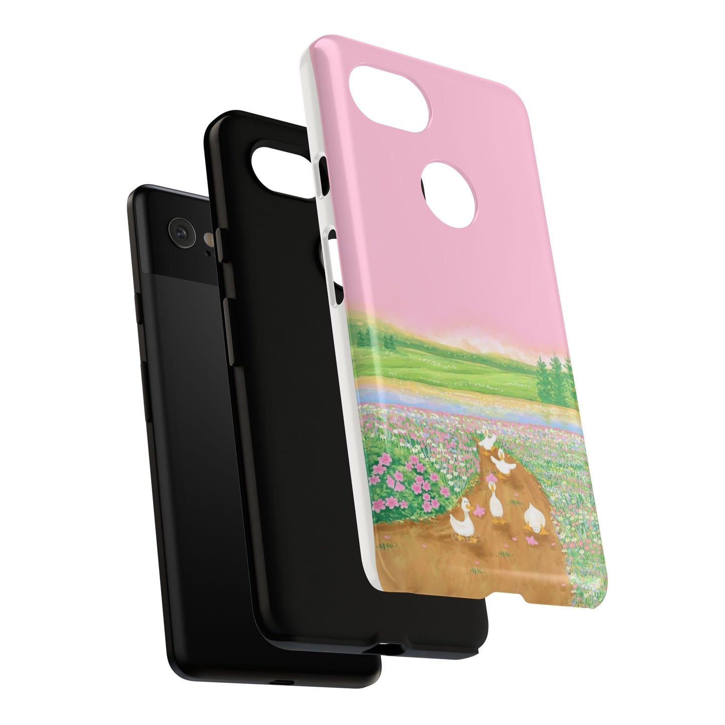 Pastel Floral Phone Case, Tough Cases for Nature Lovers, Cute Phone Accessories, Spring Gifts, Unique Mobile Covers