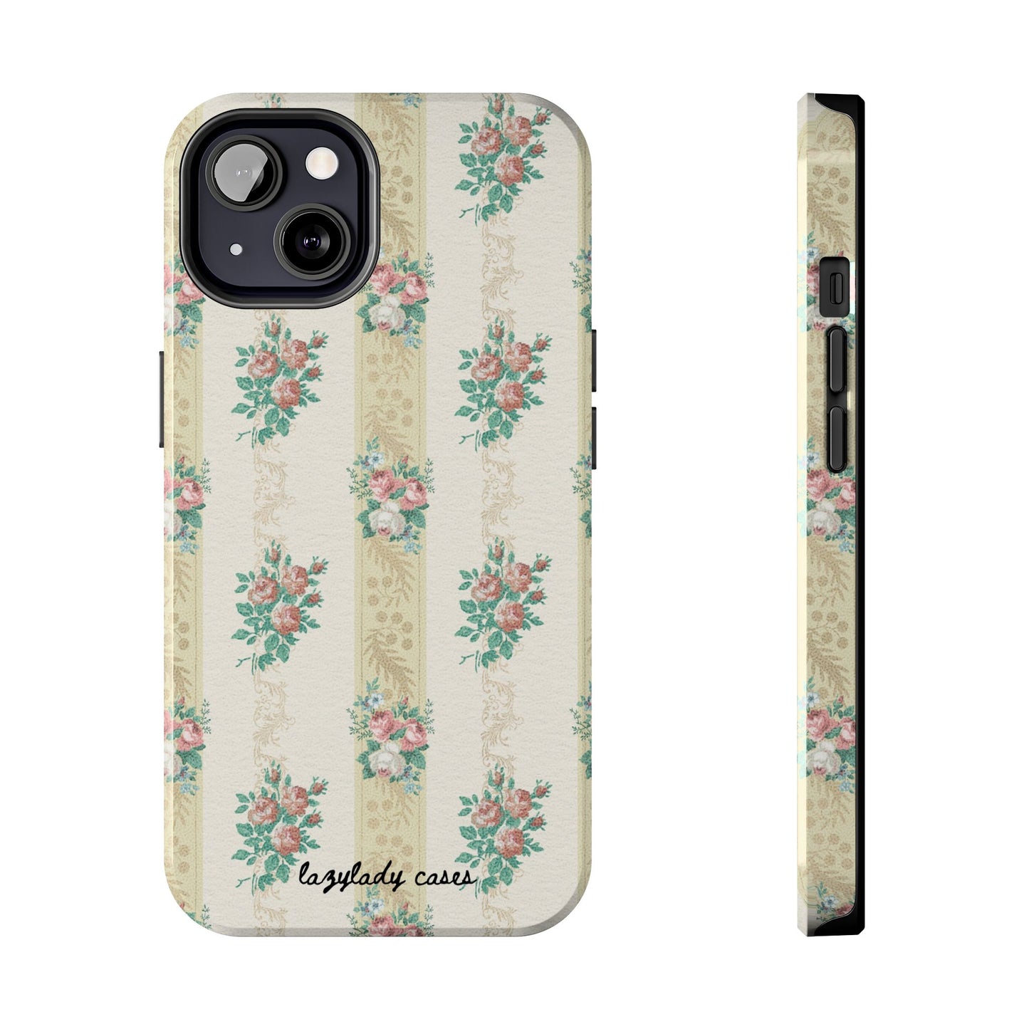 Elegant Floral Tough Phone Case - Vintage Inspired Design