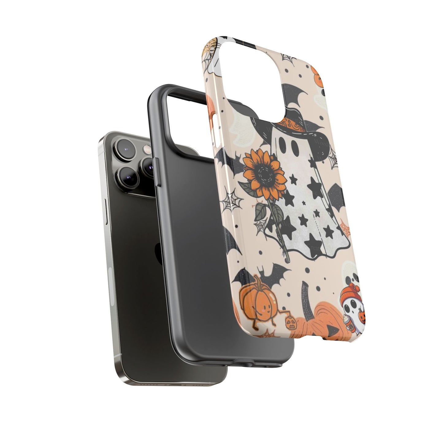 Cute Ghost Phone Case, Halloween Decor, Spooky Gift, Fall Accessories, Pumpkin Lover's Gift, Autumn Vibes, Trick or Treat